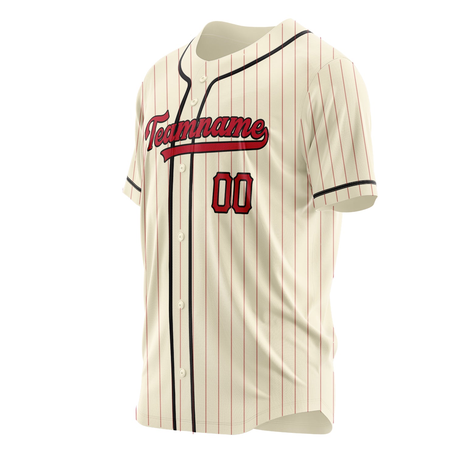 Benutzerdefiniertes Professionelles Creme Rot Baseballtrikot