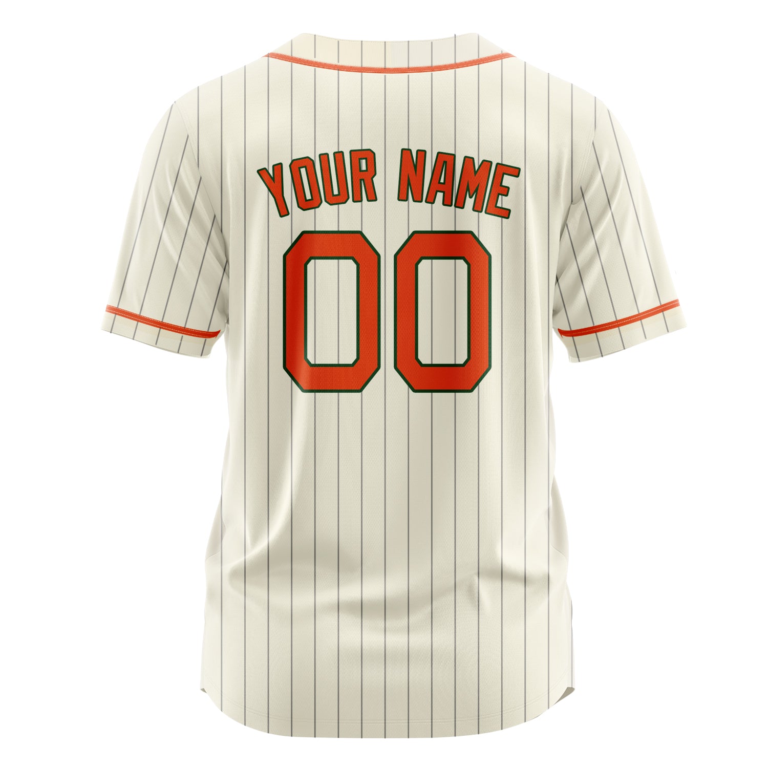 Benutzerdefiniertes Professionelles Creme Orange Baseballtrikot