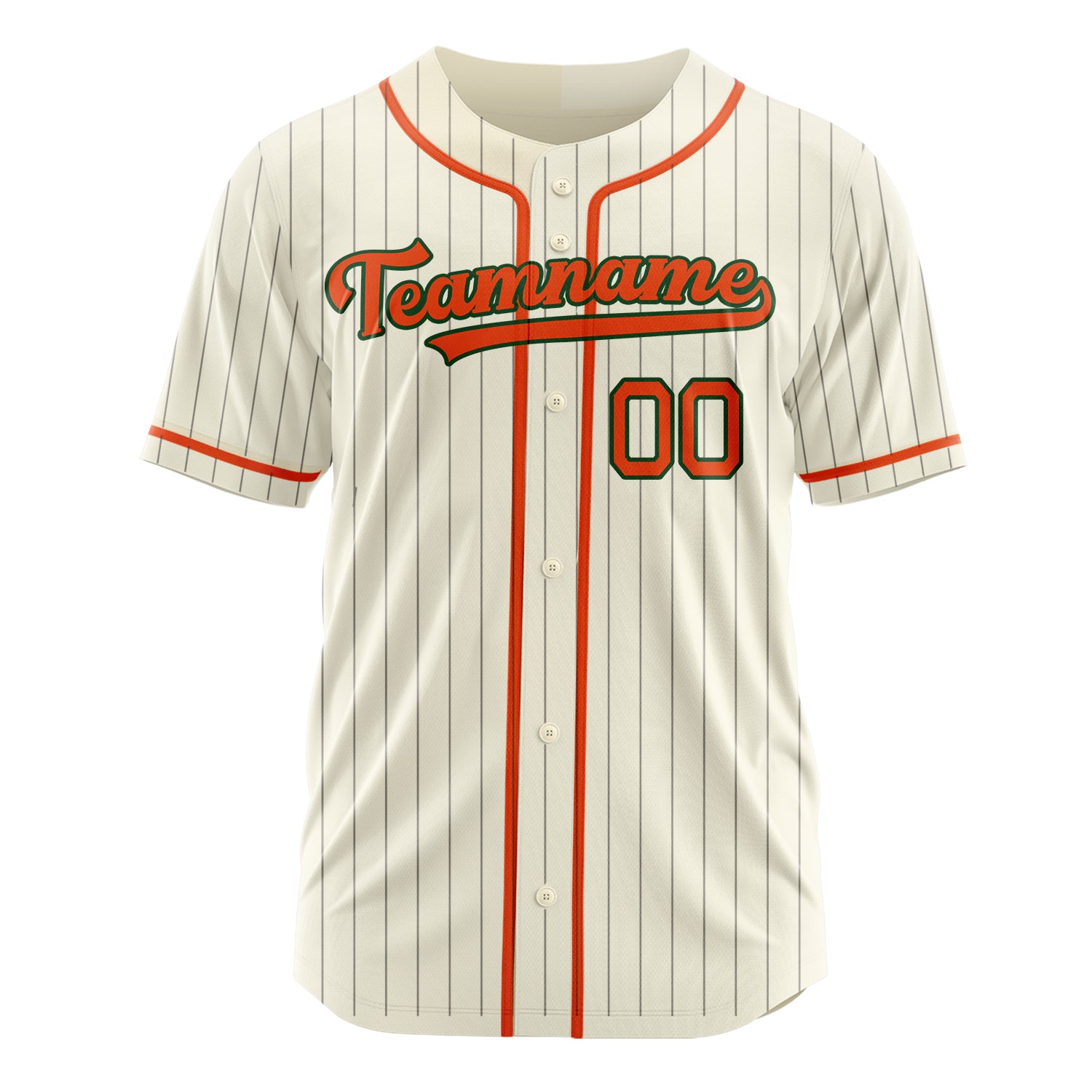 Custom Professional Cream Orange Baseball Jersey
