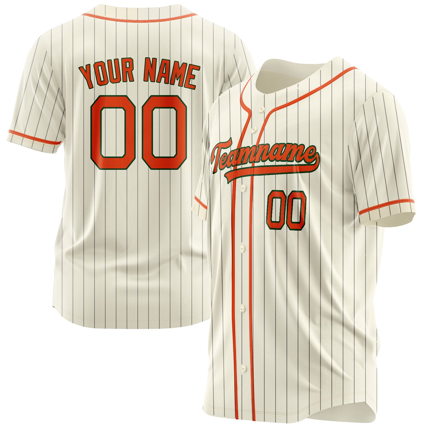 Benutzerdefiniertes Professionelles Creme Orange Baseballtrikot BB03240607YX051