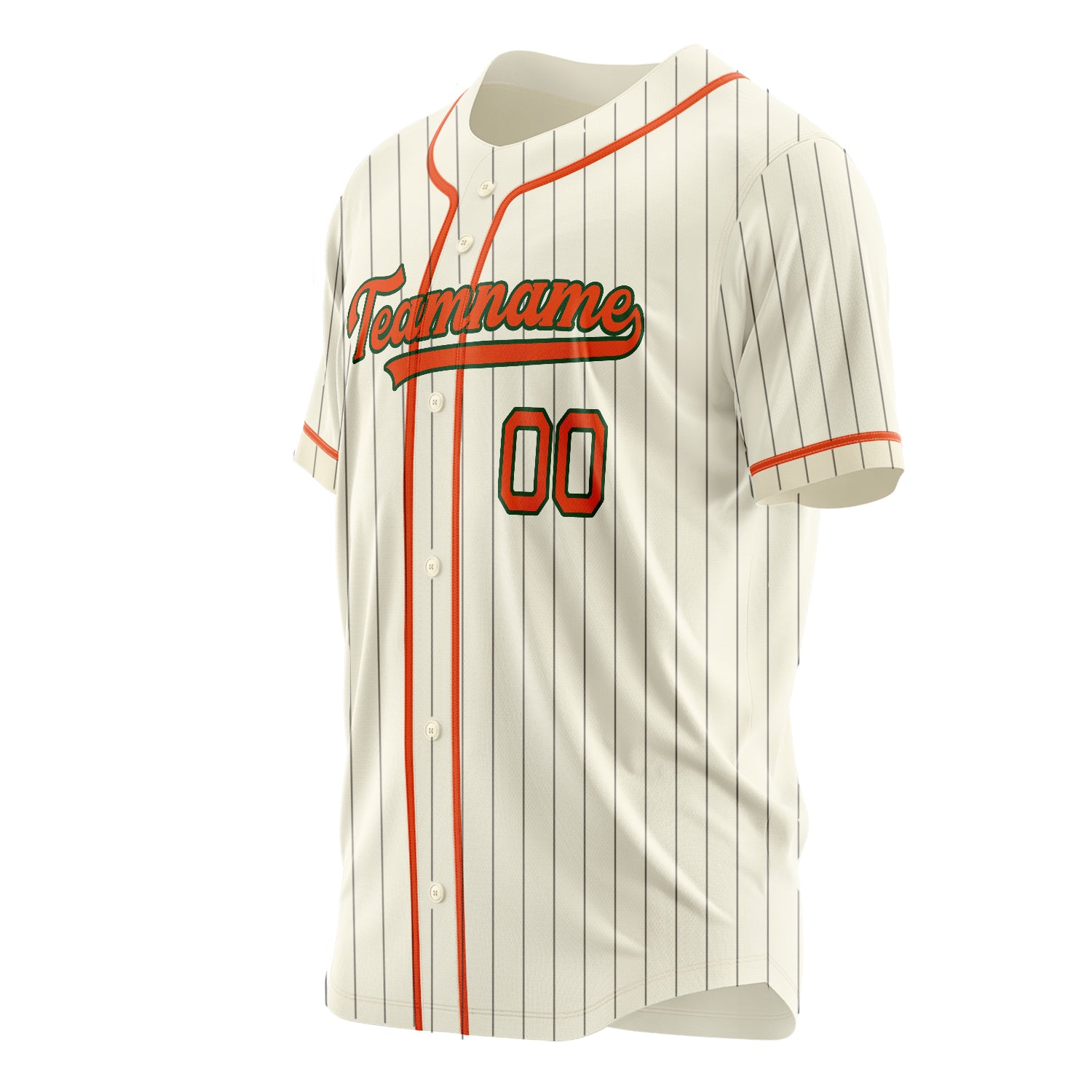 Benutzerdefiniertes Professionelles Creme Orange Baseballtrikot