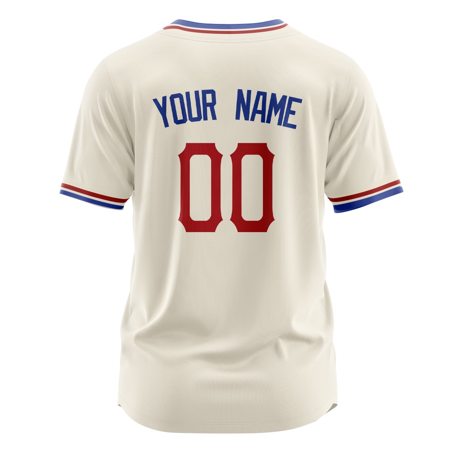 Benutzerdefiniertes Professionelles Creme Königsblau Baseballtrikot