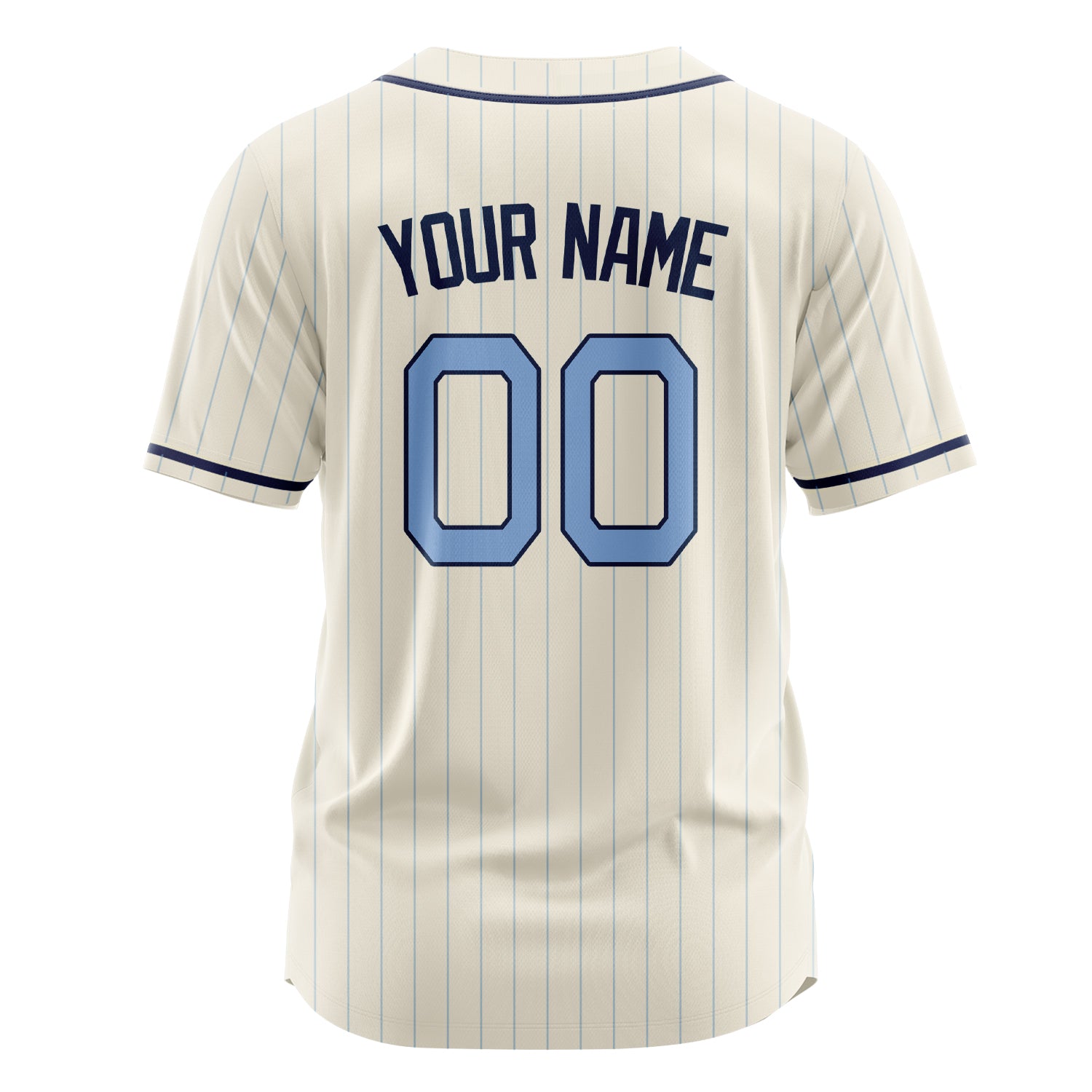 Benutzerdefiniertes Professionelles Creme Hellblau Baseballtrikot