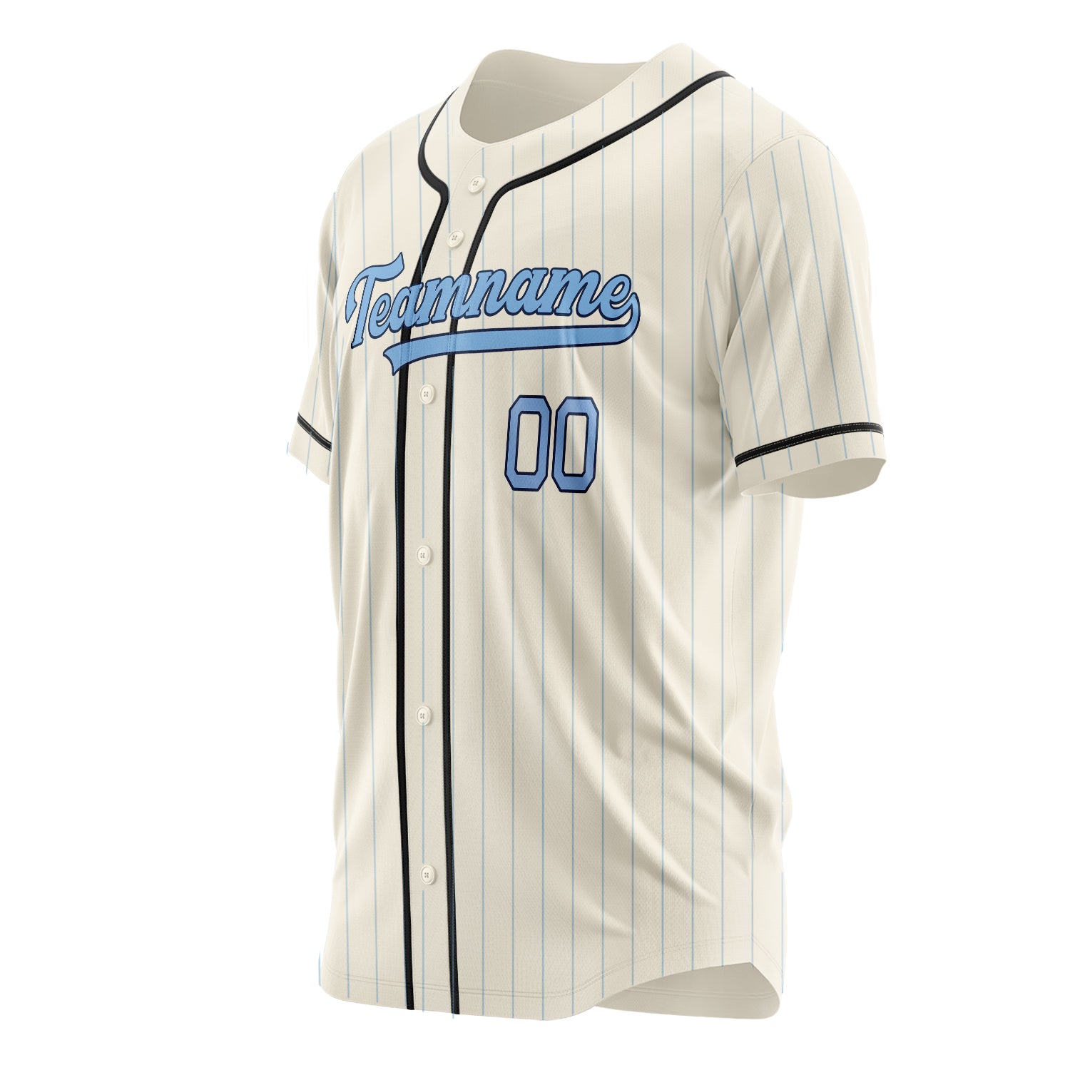 Benutzerdefiniertes Professionelles Creme Hellblau Baseballtrikot