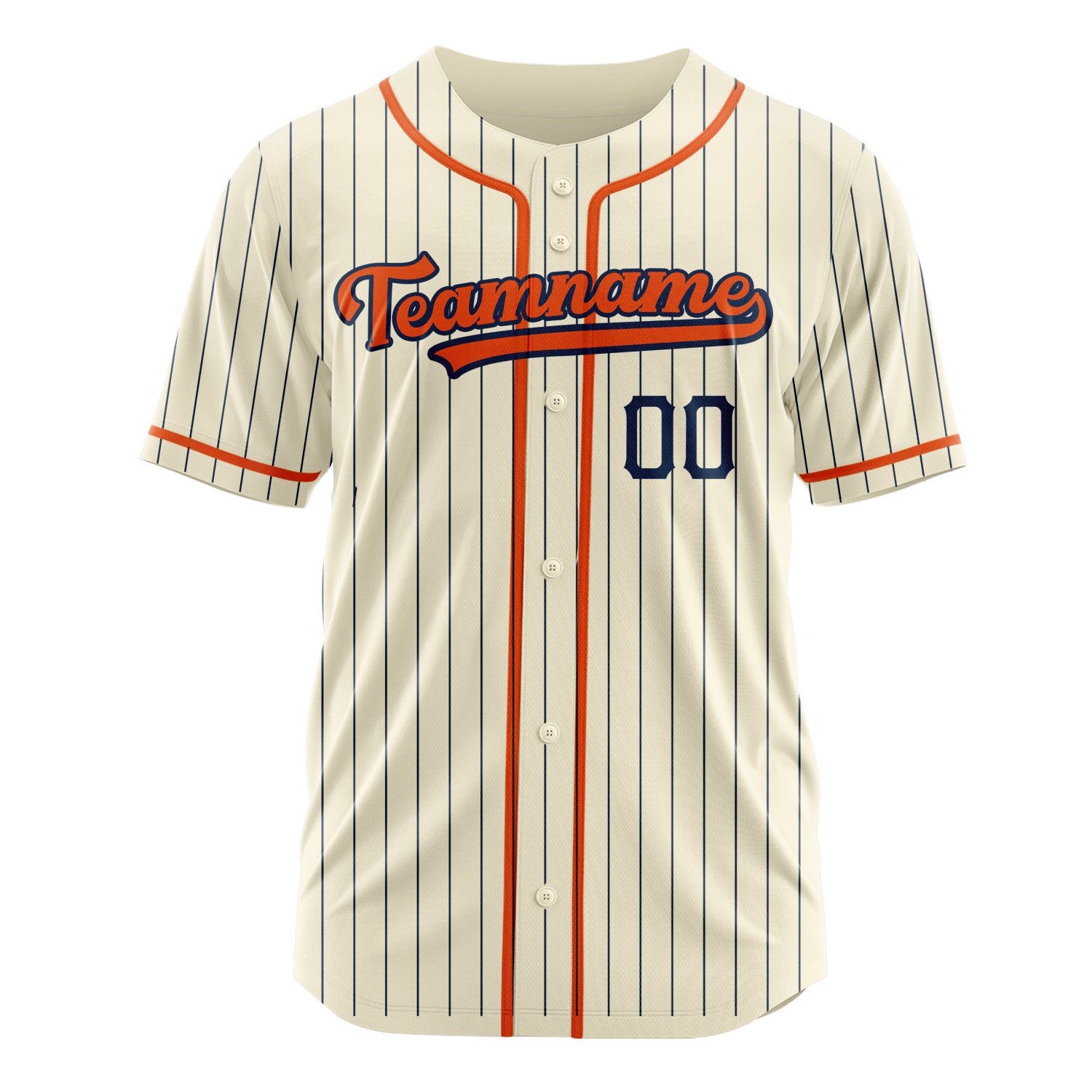 Custom Professional Cream Orange Baseball Jersey