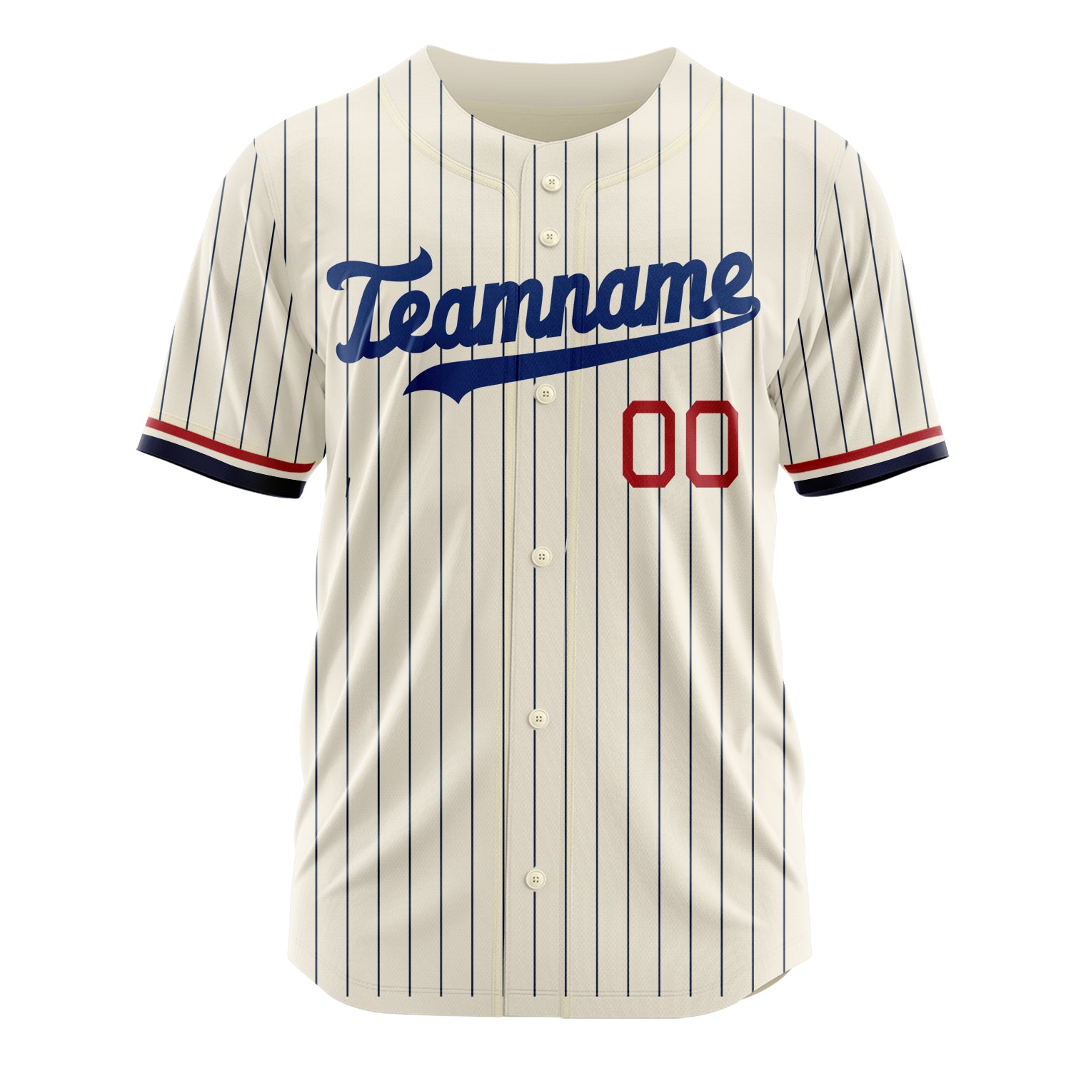Custom Professional Cream Royal Blue Baseball Jersey