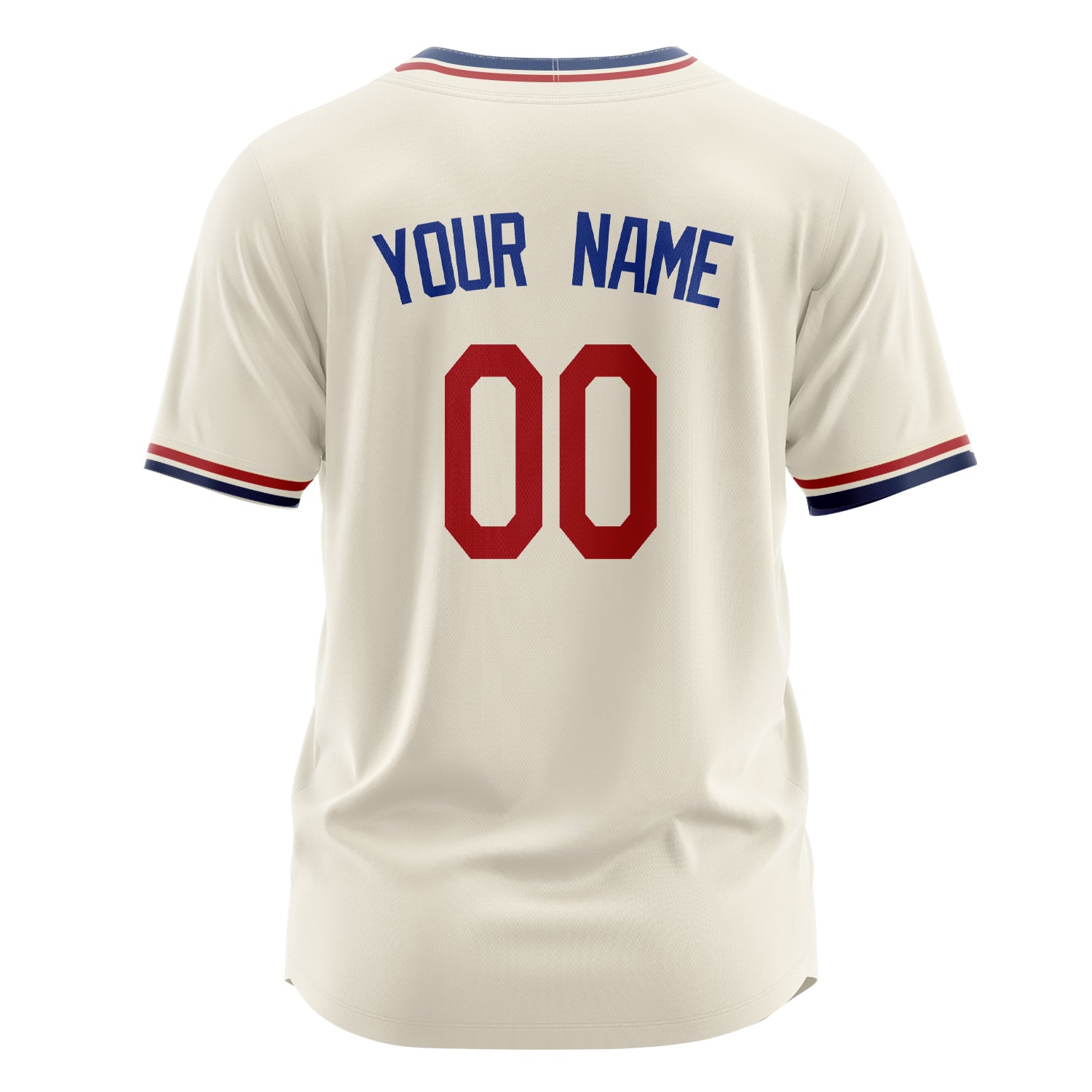 Benutzerdefiniertes Professionelles Creme Königsblau Baseballtrikot