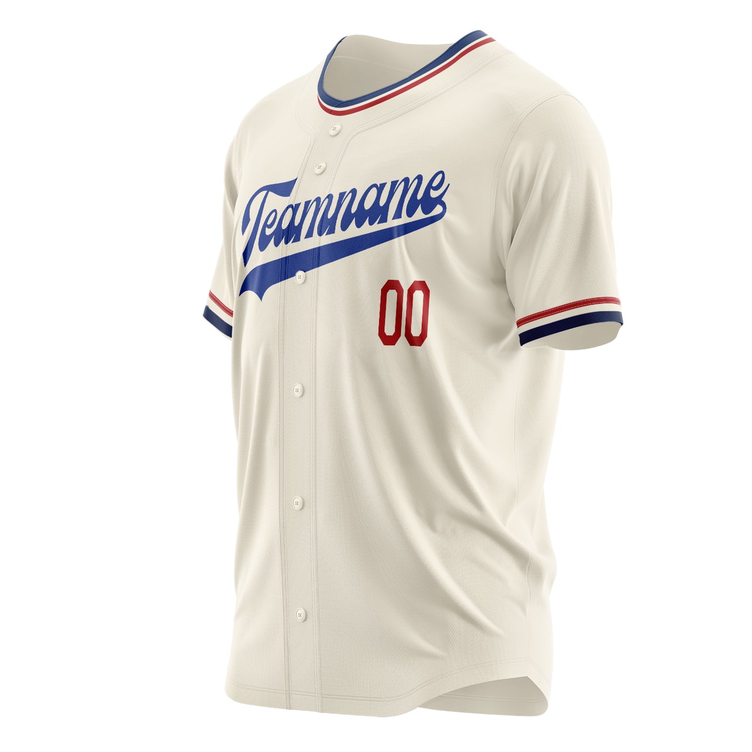 Benutzerdefiniertes Professionelles Creme Königsblau Baseballtrikot