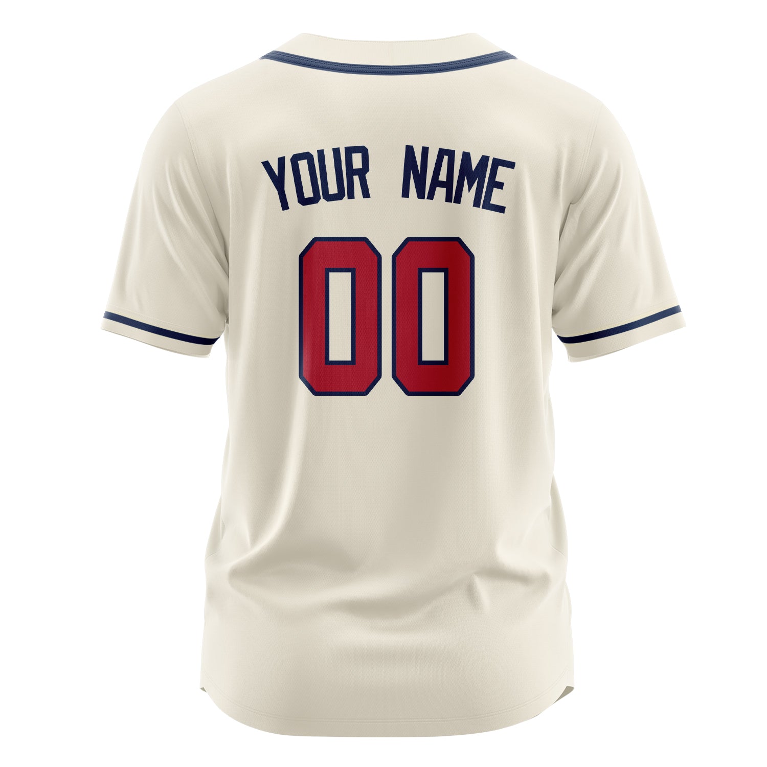 Benutzerdefiniertes Professionelles Creme Rot Baseballtrikot