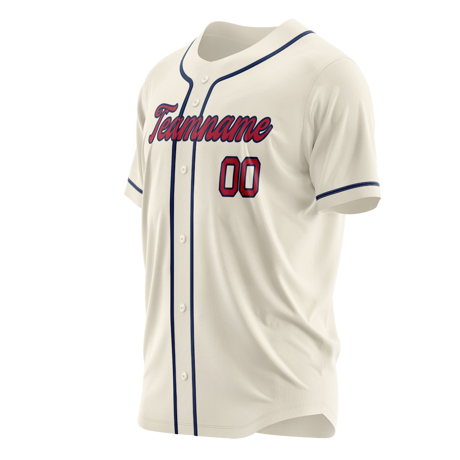 Benutzerdefiniertes Professionelles Creme Rot Baseballtrikot