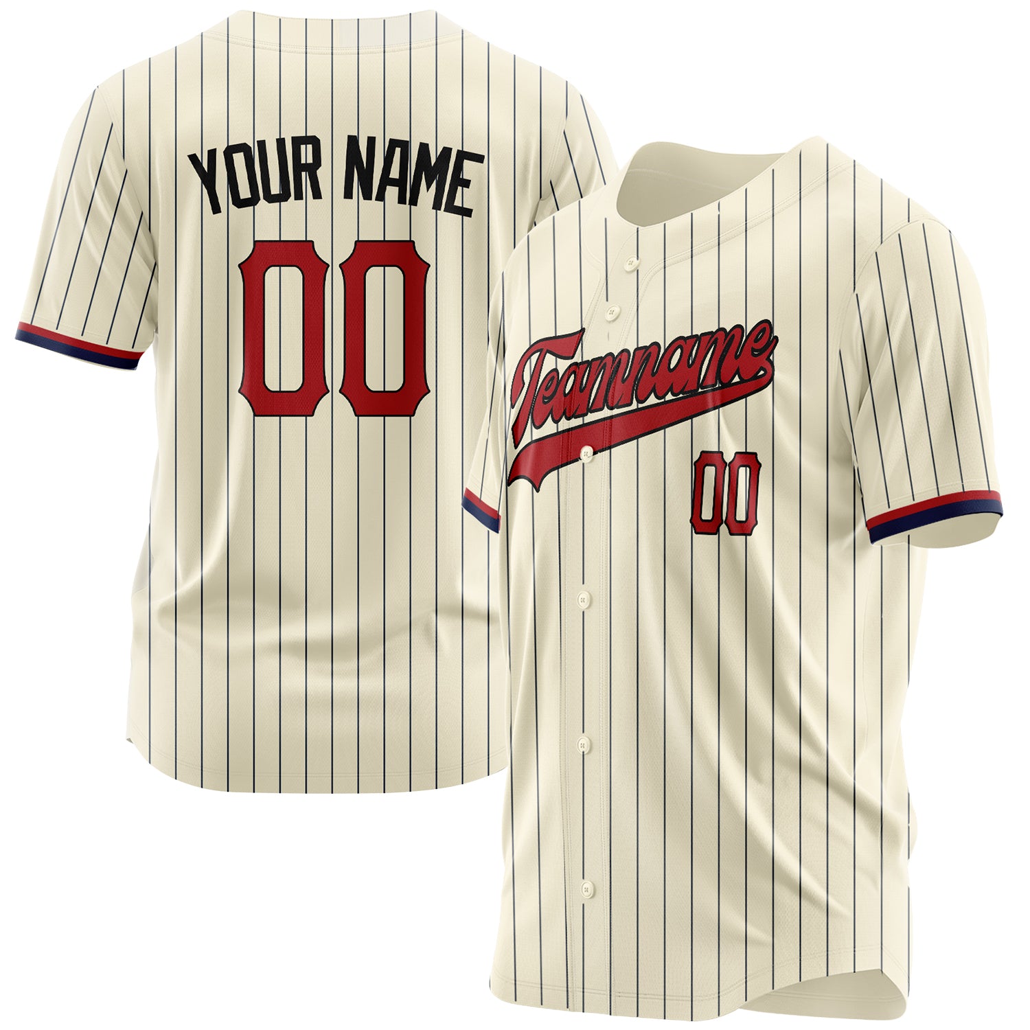 Benutzerdefiniertes Professionelles Creme Rot Baseballtrikot BB03240607YX061