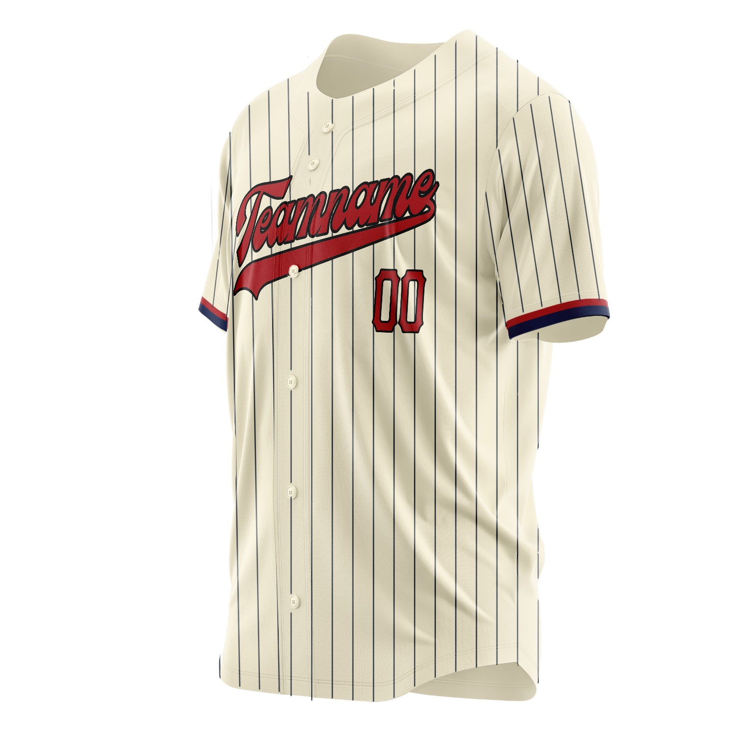 Benutzerdefiniertes Professionelles Creme Rot Baseballtrikot