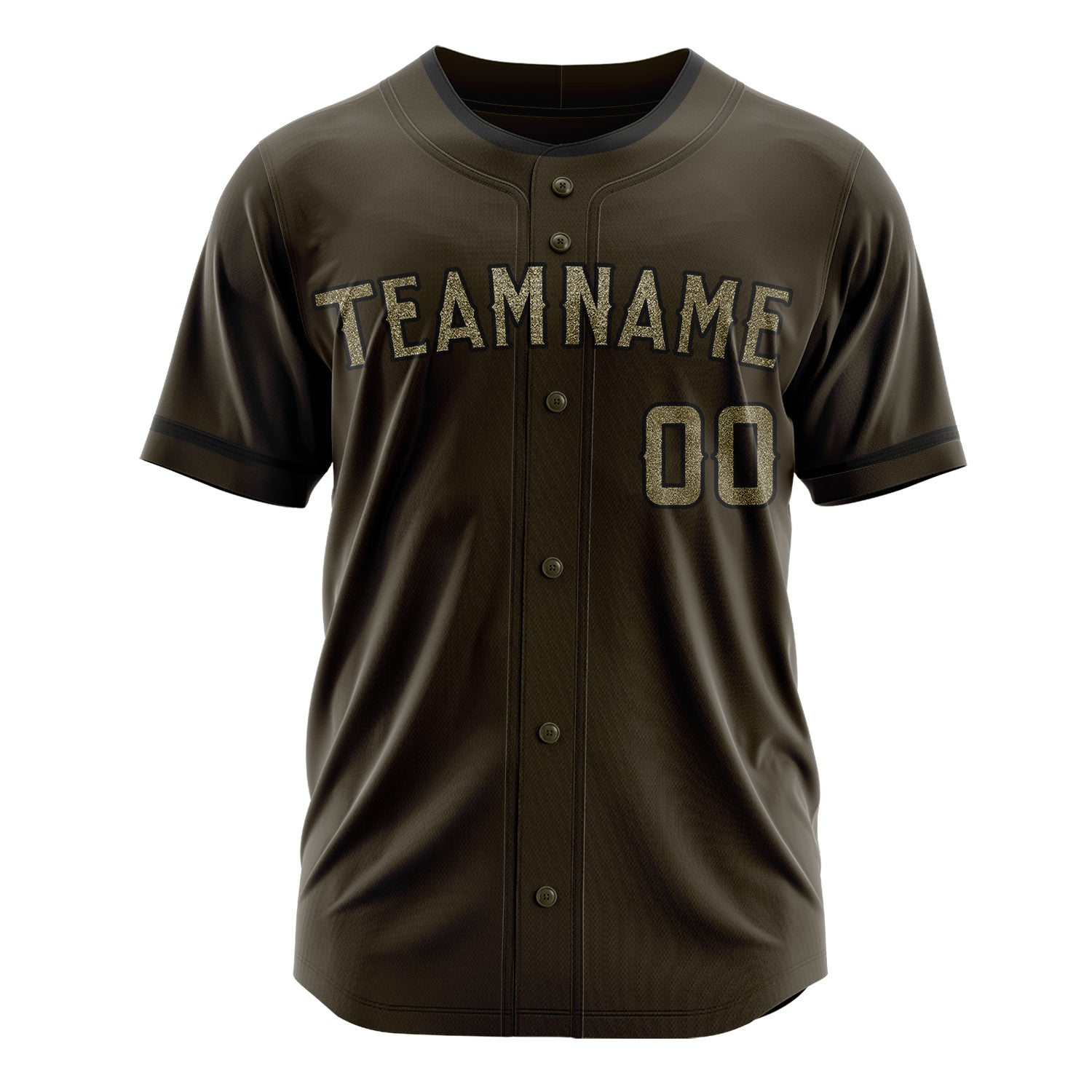 Benutzerdefiniertes Professionelles Oliv Camo Baseballtrikot