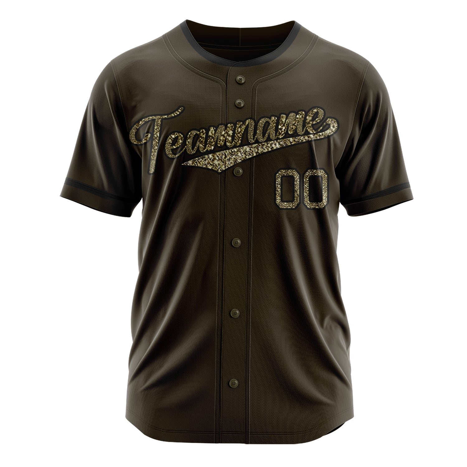 Custom Professional Olive Camo Baseball Jersey