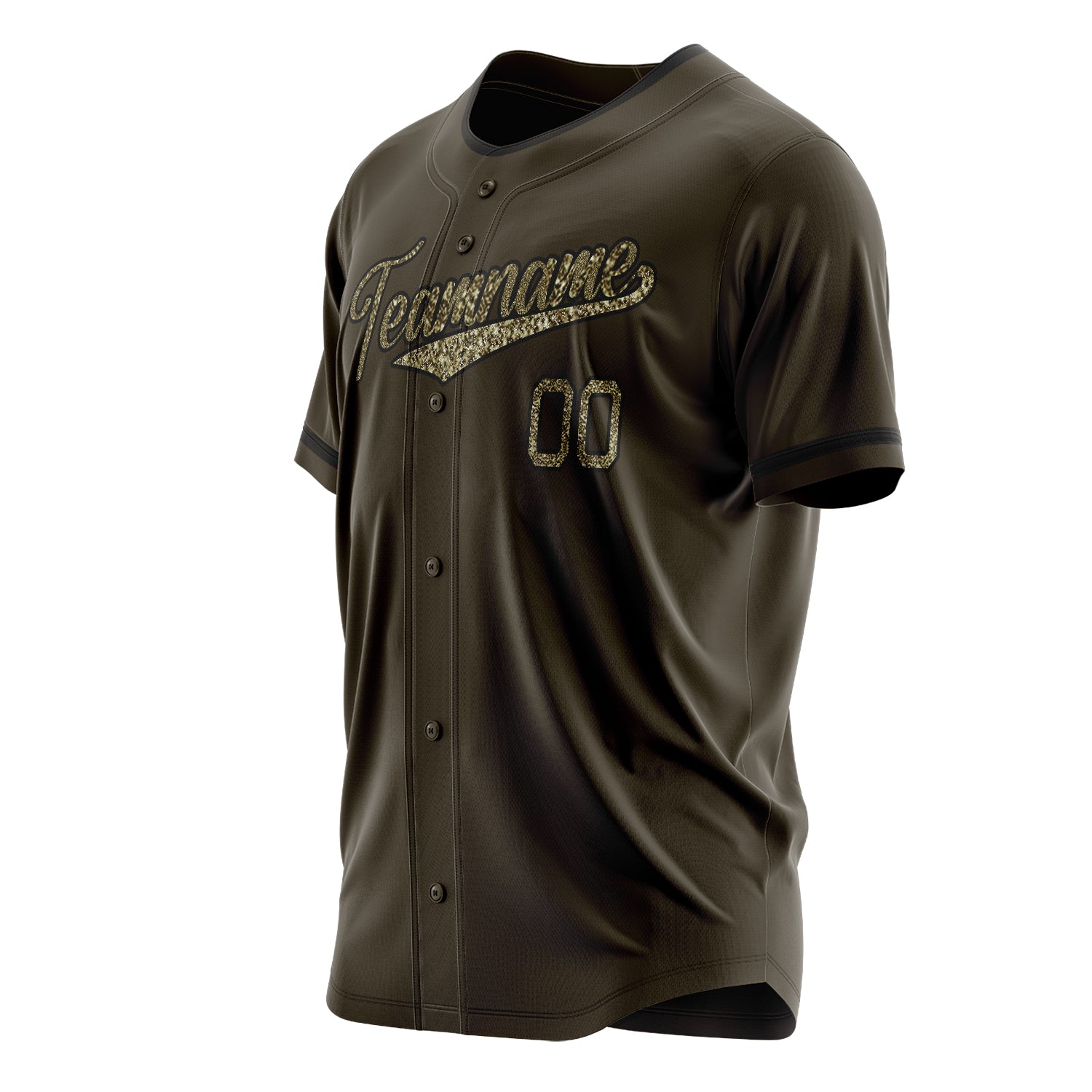 Custom Professional Olive Camo Baseball Jersey