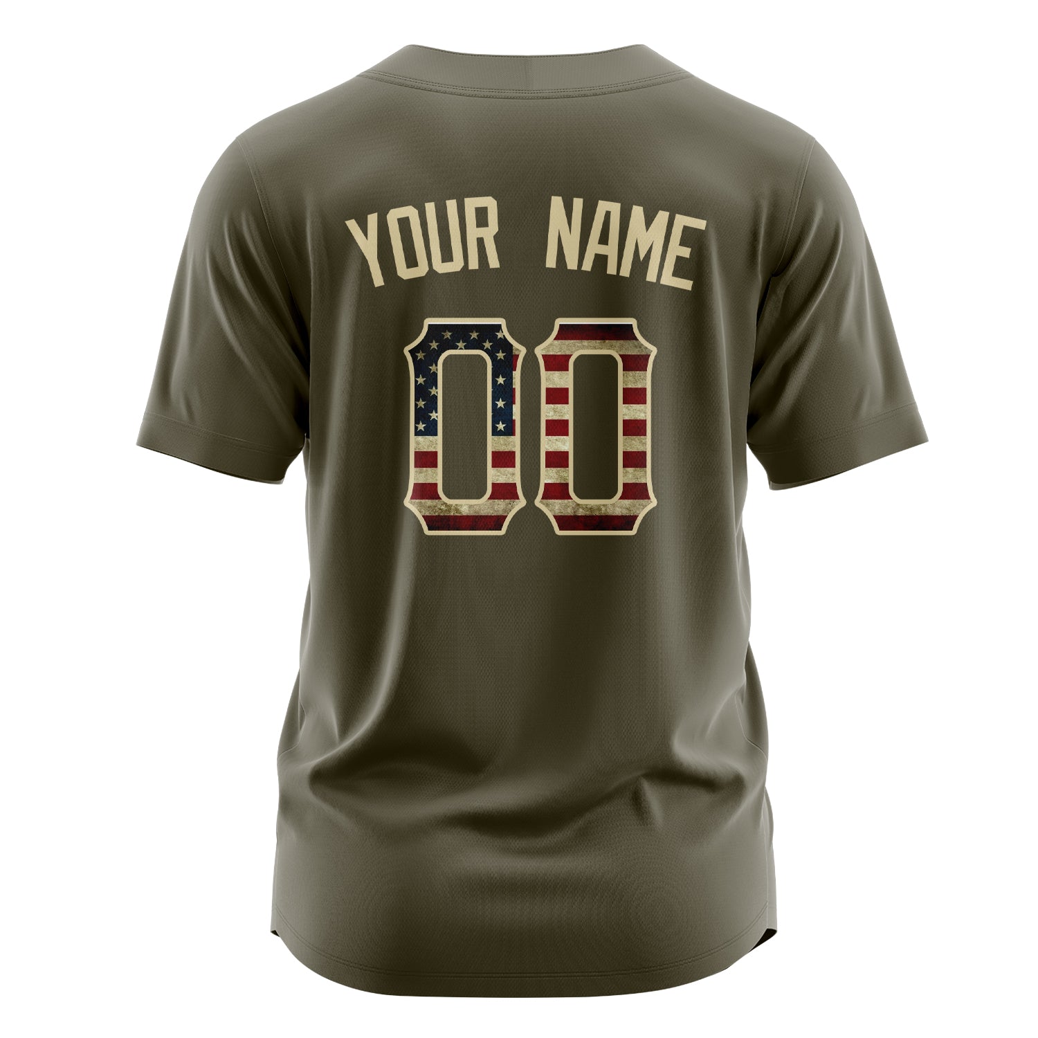 Custom Professional Olive Cream Baseball Jersey