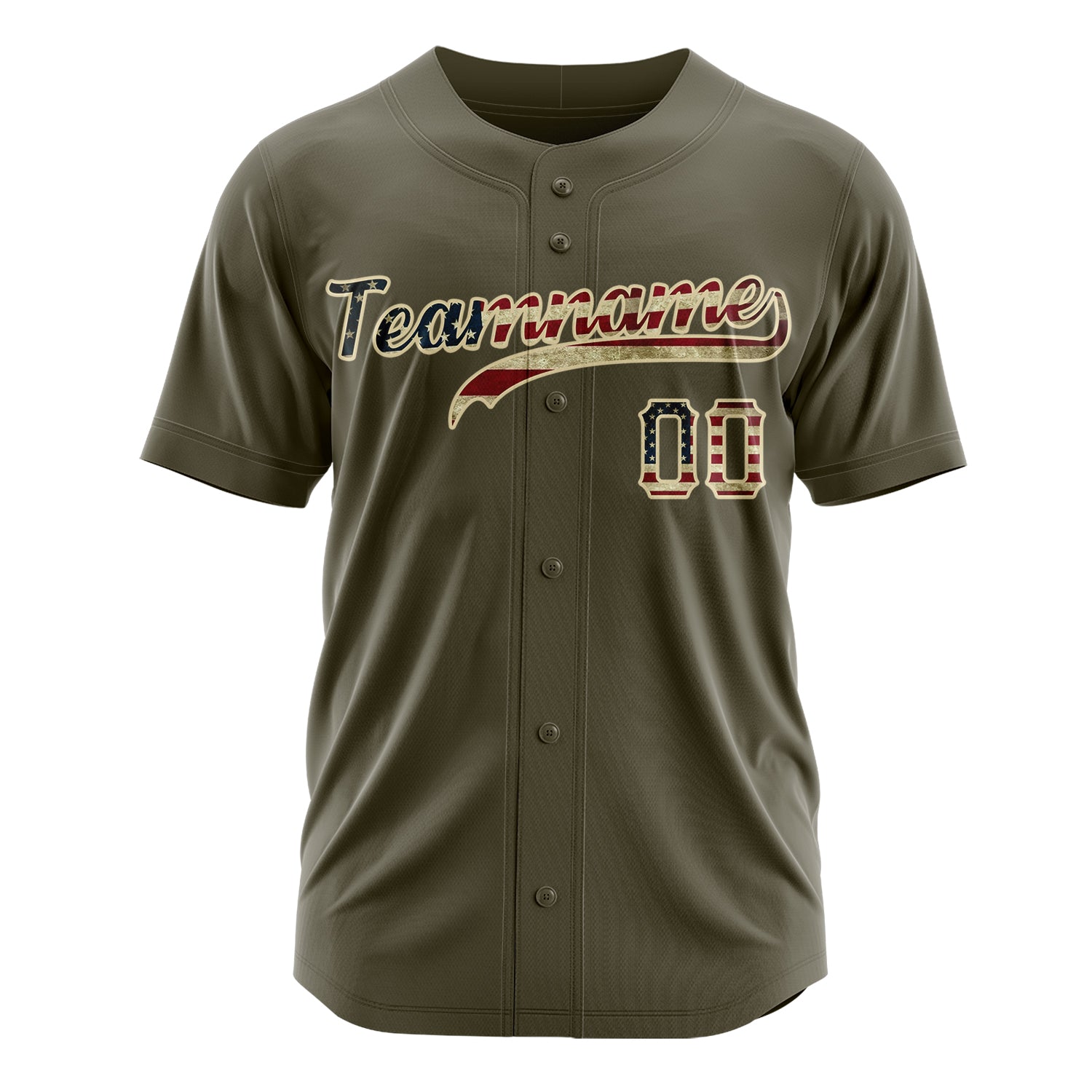 Custom Professional Olive Cream Baseball Jersey