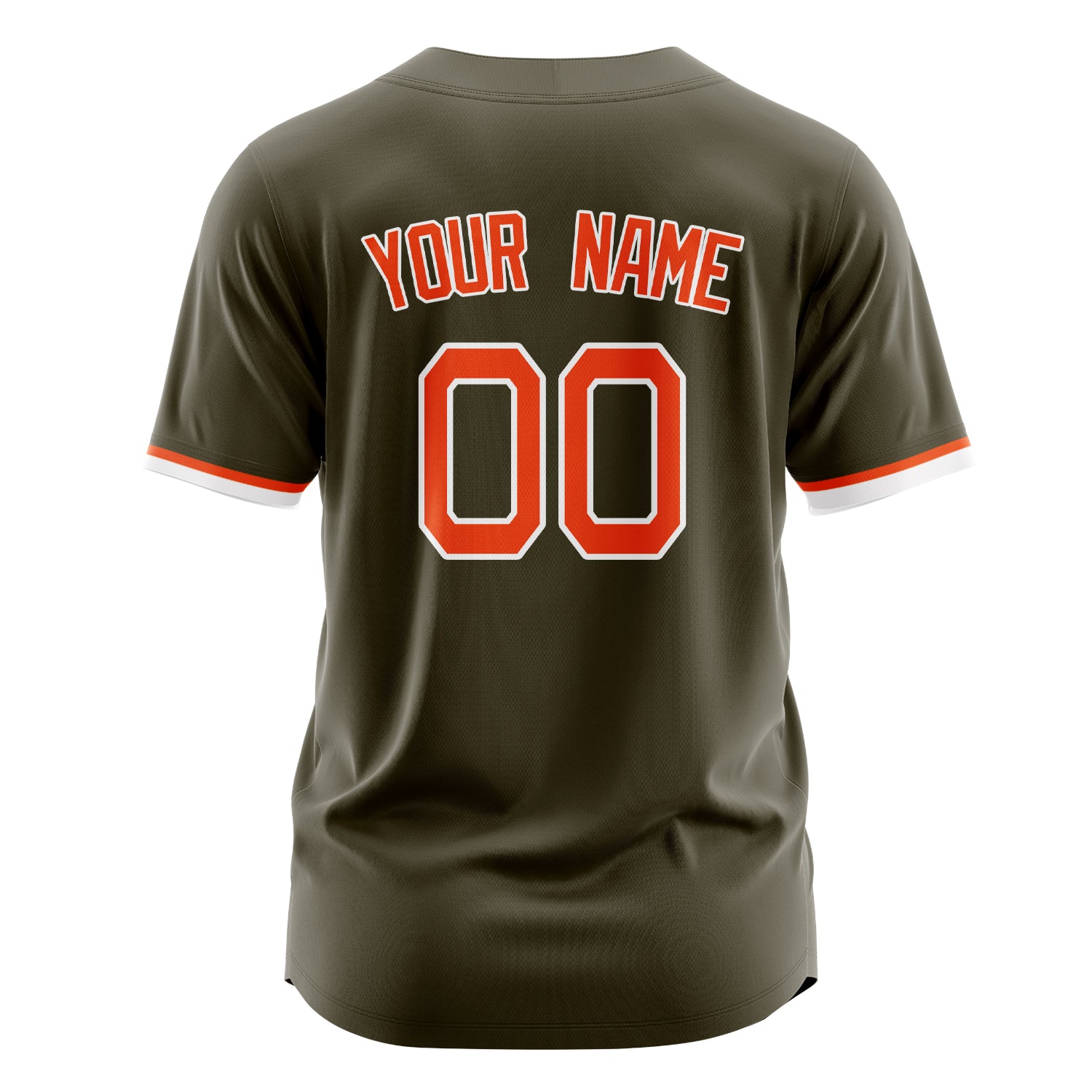 Custom Professional Olive Orange Baseball Jersey