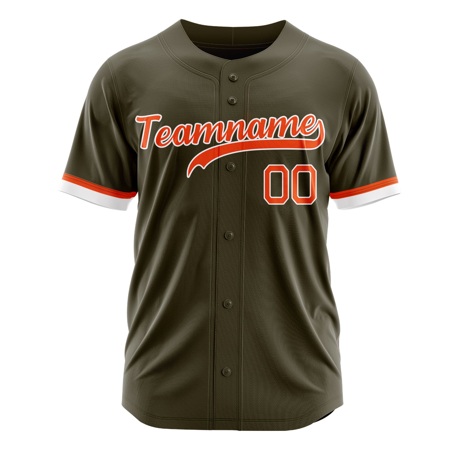 Custom Professional Olive Orange Baseball Jersey