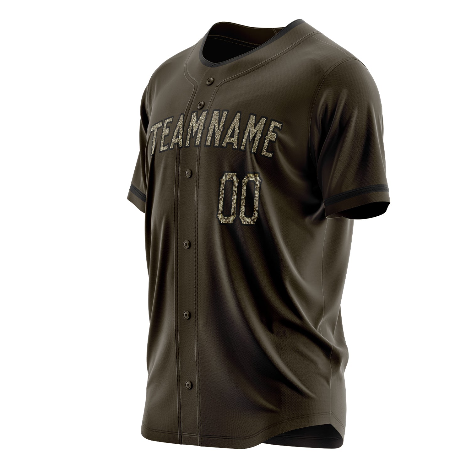 Benutzerdefiniertes Professionelles Oliv Camo Baseballtrikot