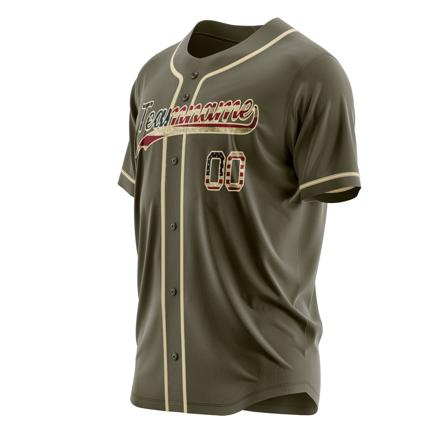 Custom Professional Olive Cream Baseball Jersey
