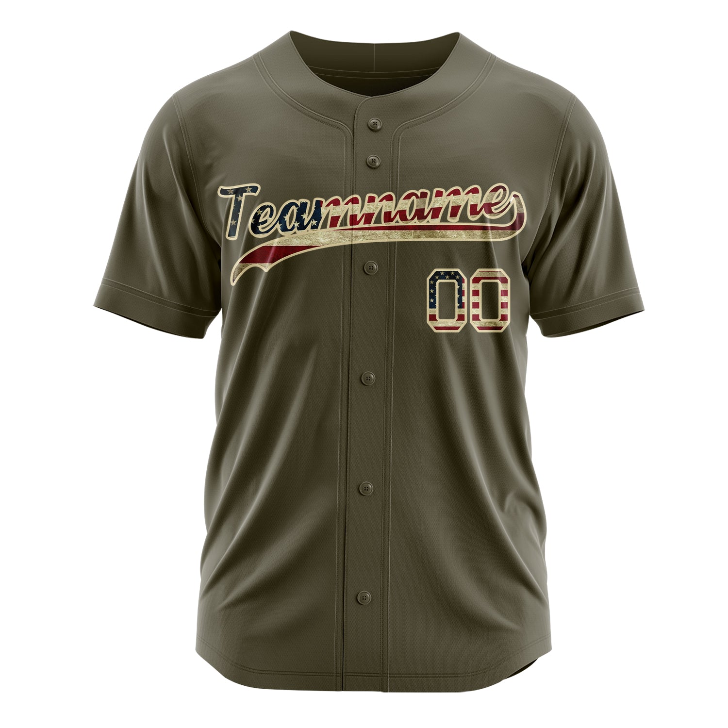 Custom Professional Olive Cream Baseball Jersey