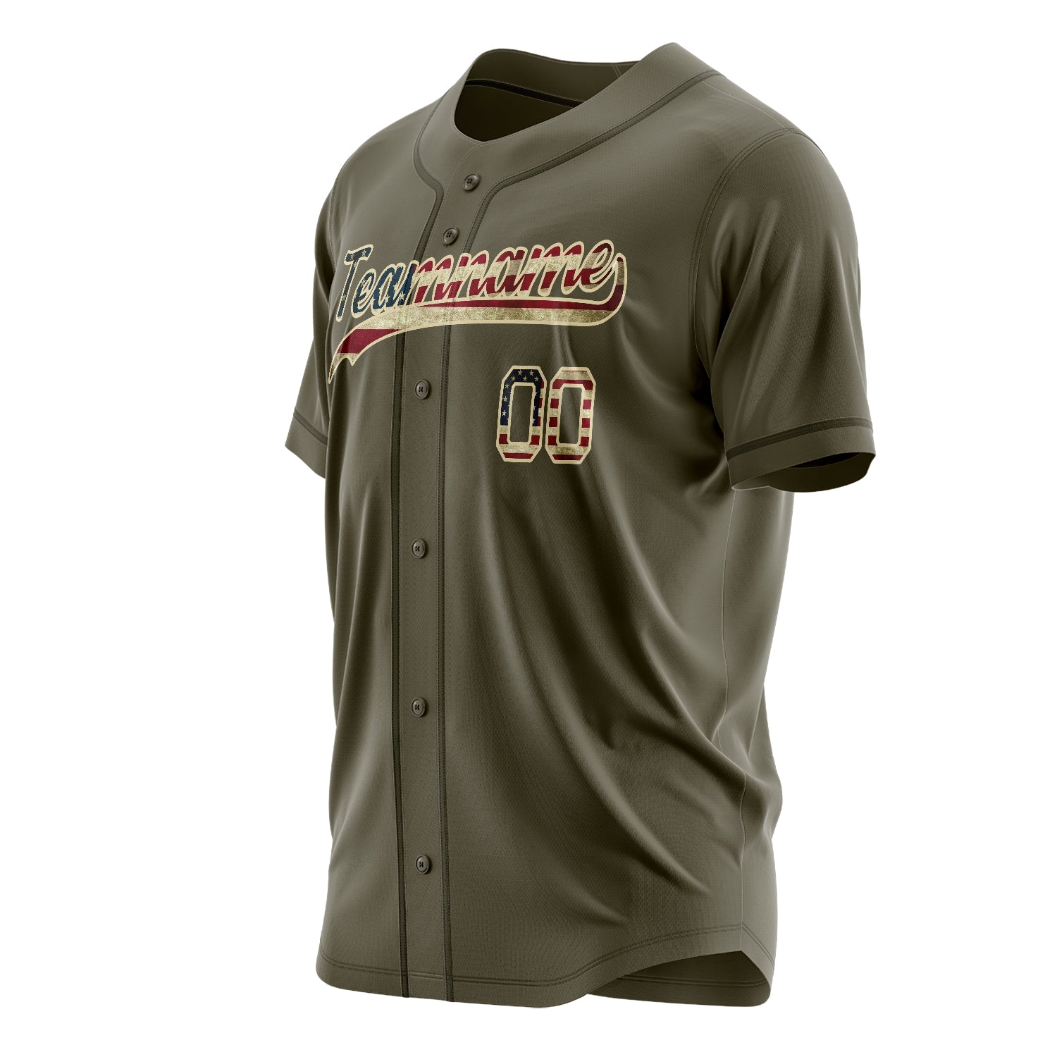 Custom Professional Olive Cream Baseball Jersey