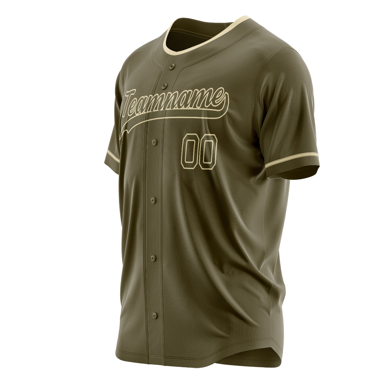 Custom Professional Olive Cream Baseball Jersey
