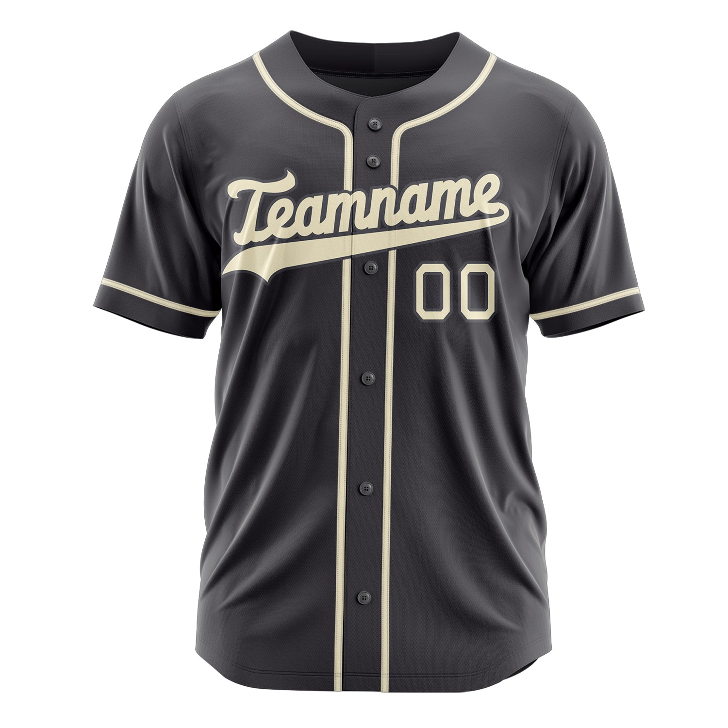Benutzerdefiniertes Professionelles Stahlgrau Creme Baseballtrikot