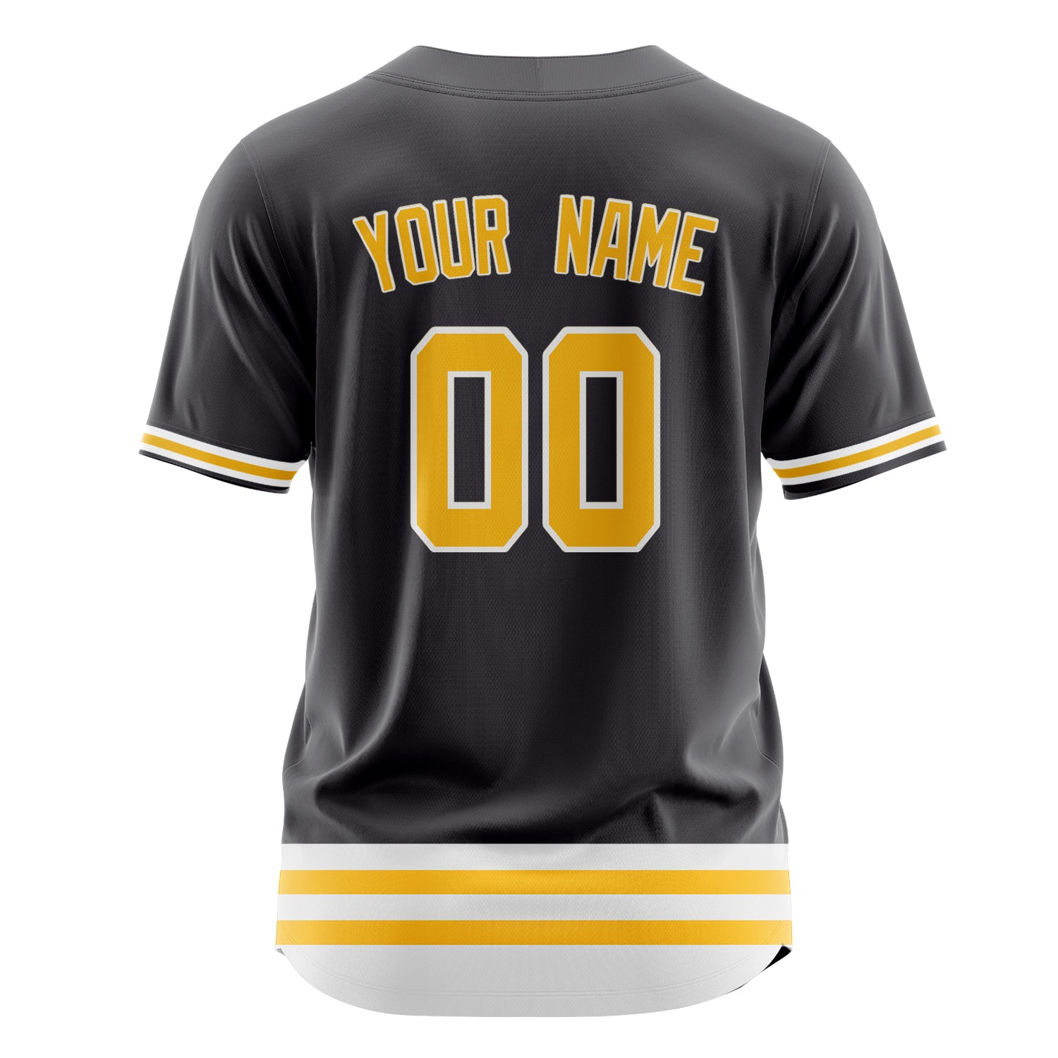 Benutzerdefiniertes Professionelles Stahlgrau Gold Baseballtrikot