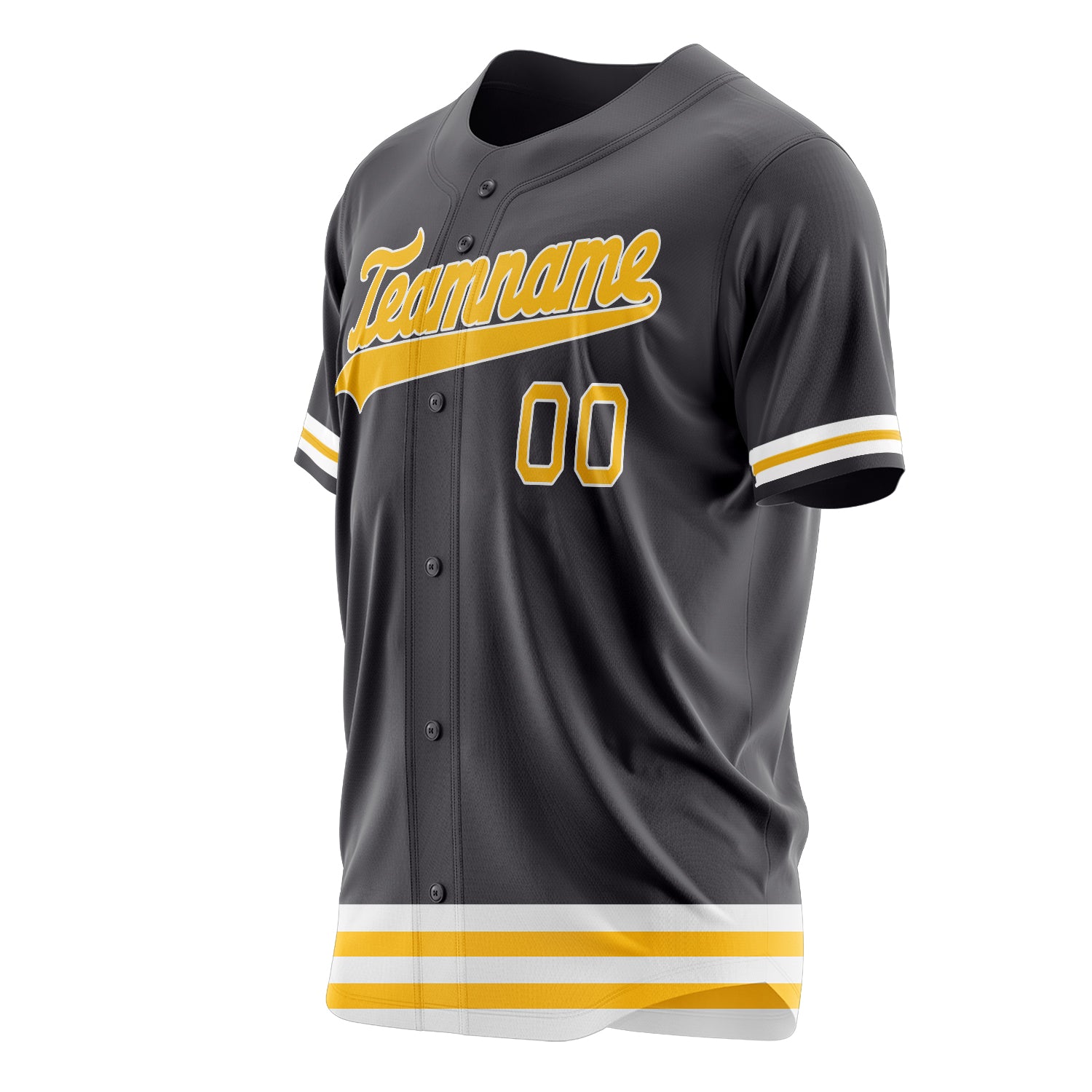 Benutzerdefiniertes Professionelles Stahlgrau Gold Baseballtrikot