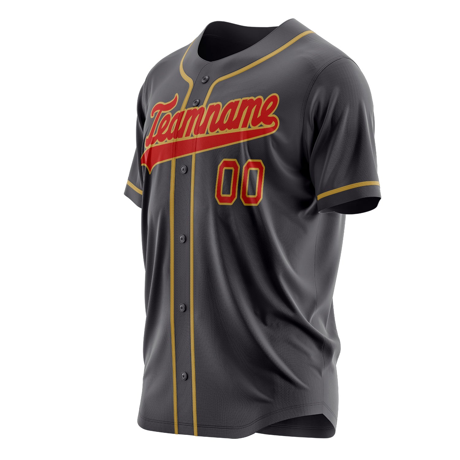 Custom Professional Steel Grey Red Baseball Jersey