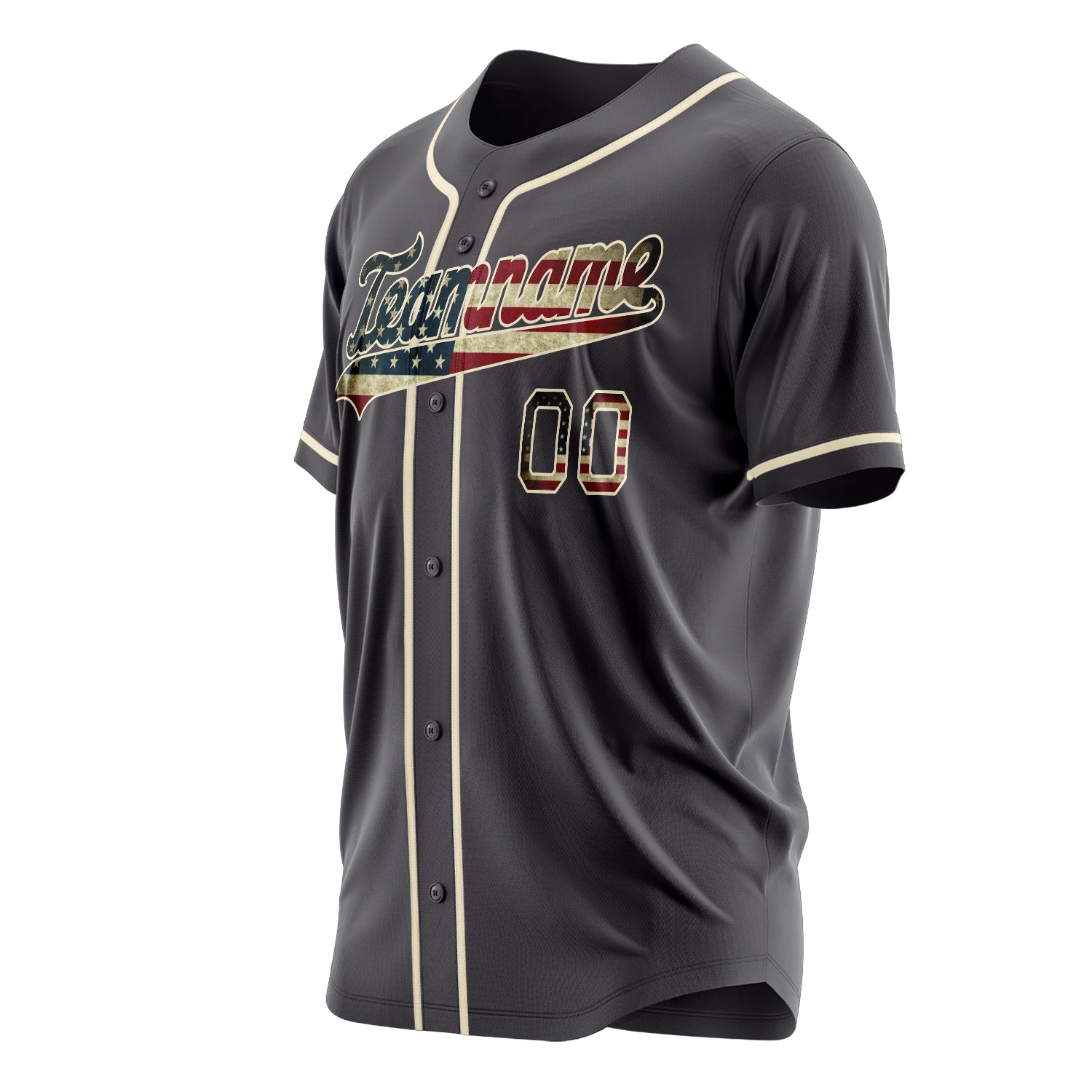 Benutzerdefiniertes Professionelles Stahlgrau Creme Baseballtrikot
