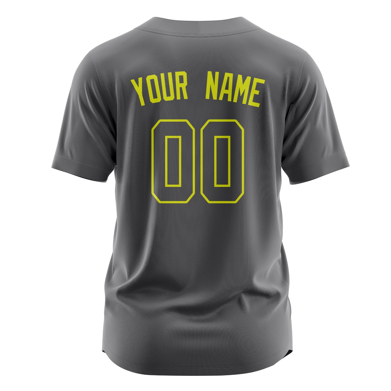 Custom Professional Steel Grey Neon Yellow Baseball Jersey