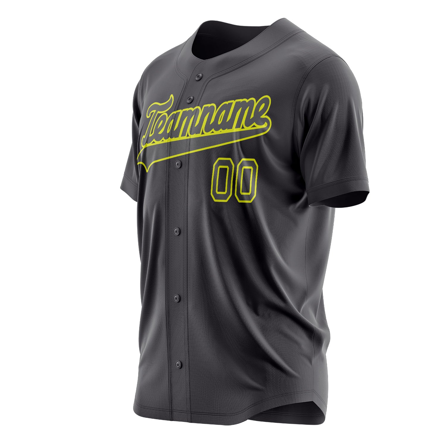 Custom Professional Steel Grey Neon Yellow Baseball Jersey