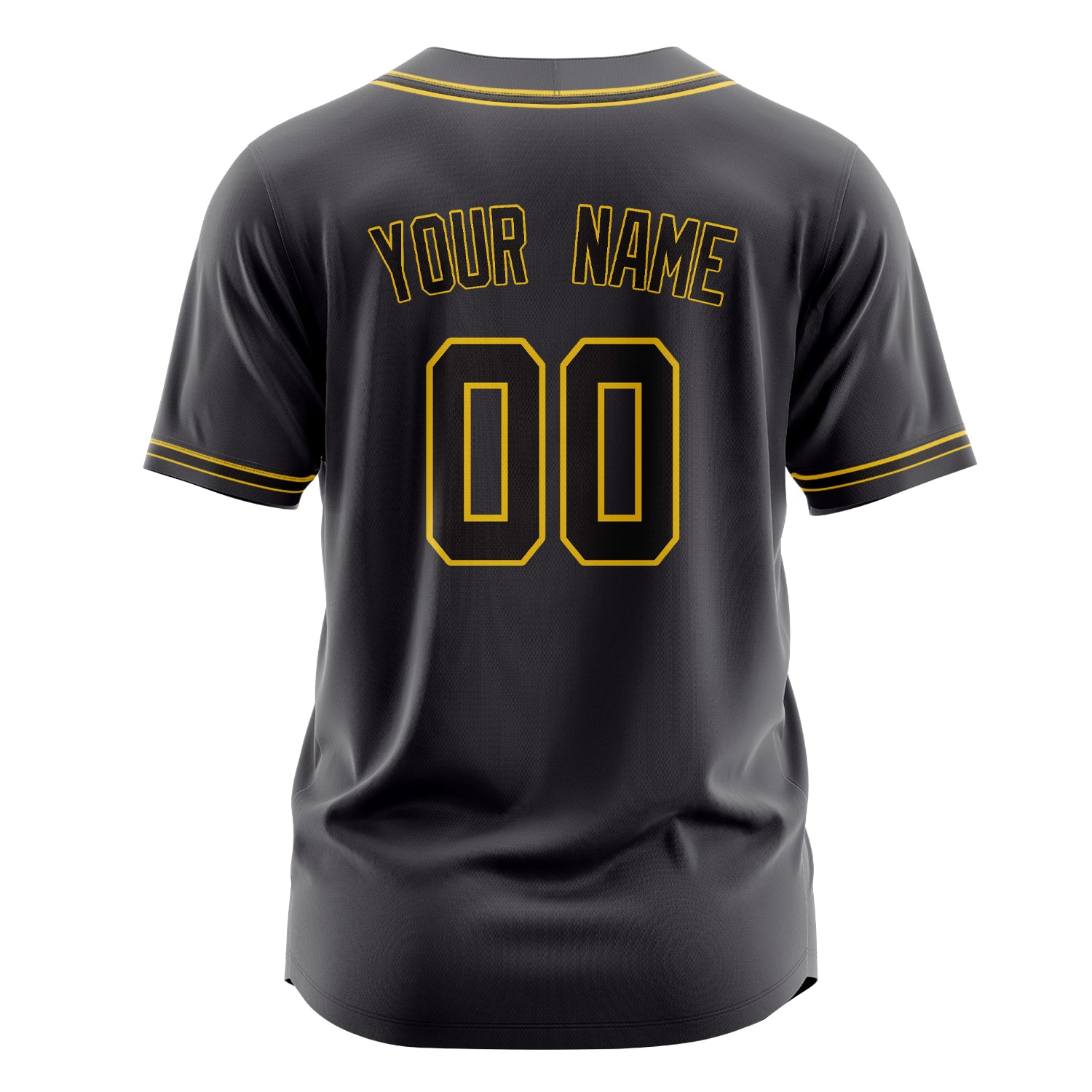 Custom Professional Steel Gray Gold Baseball Jersey