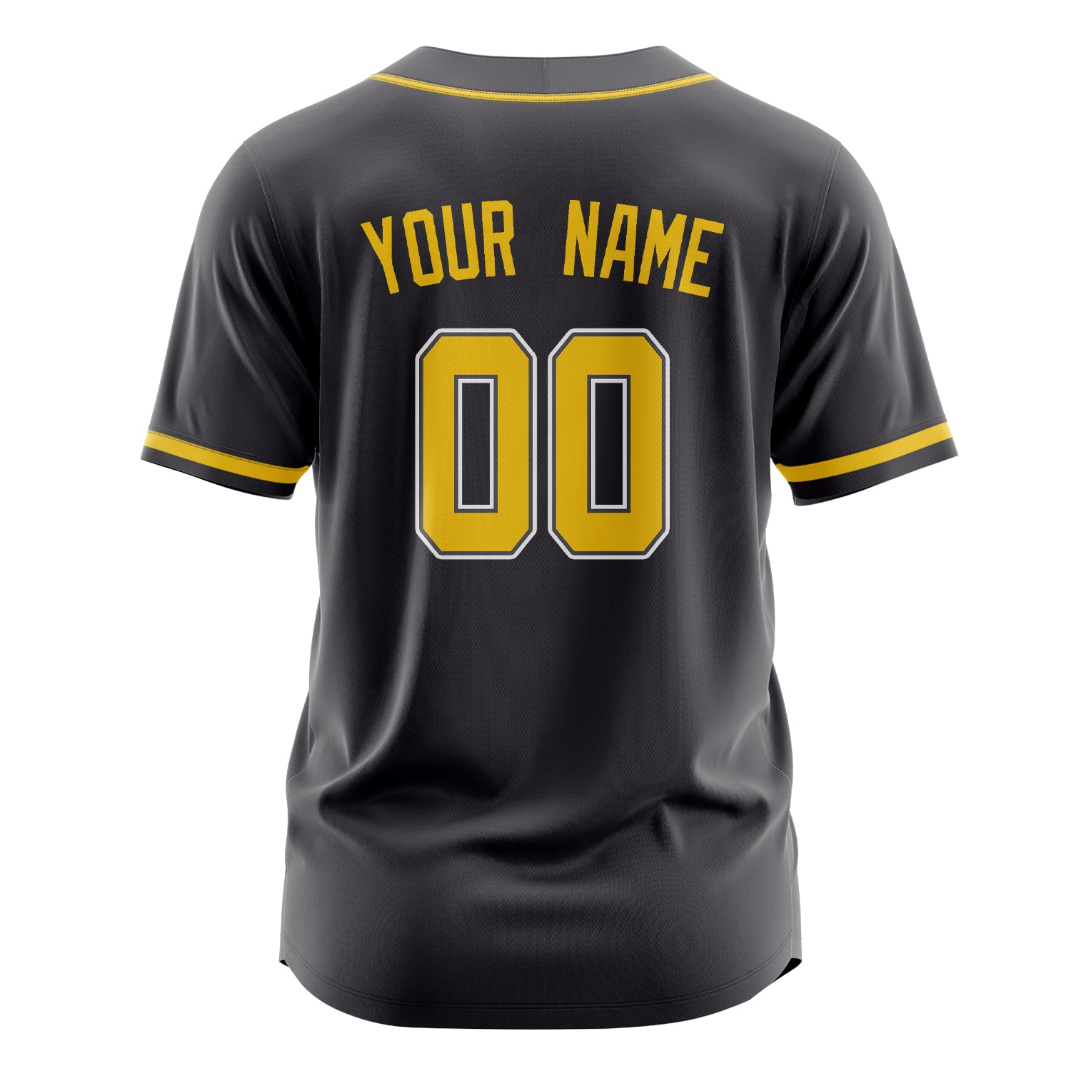 Benutzerdefiniertes Professionelles Stahlgrau Gold Baseballtrikot