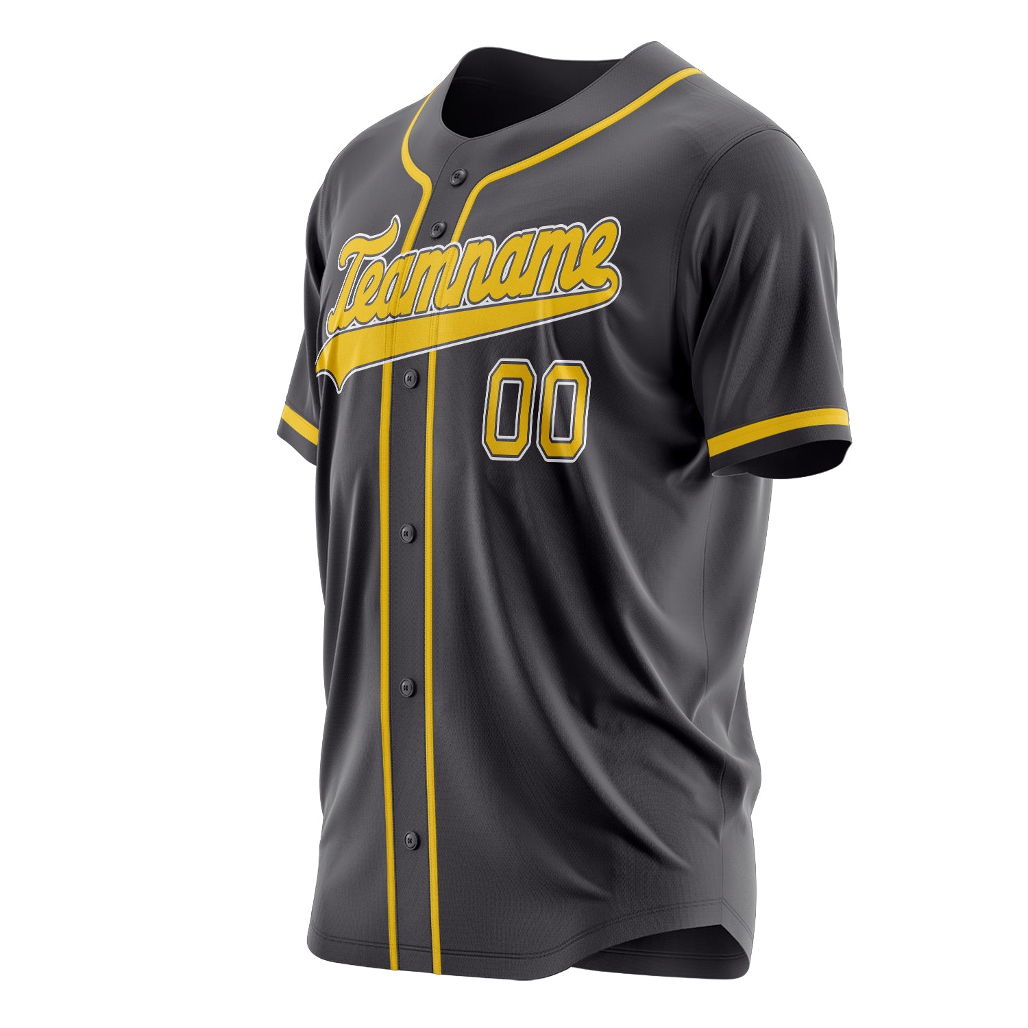 Benutzerdefiniertes Professionelles Stahlgrau Gold Baseballtrikot