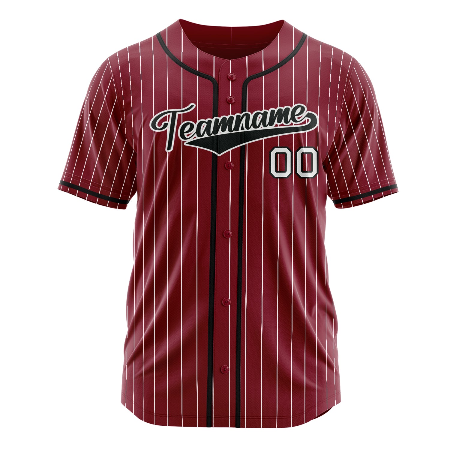 Benutzerdefiniertes Professionelles Karmesinrot Schwarz Baseballtrikot