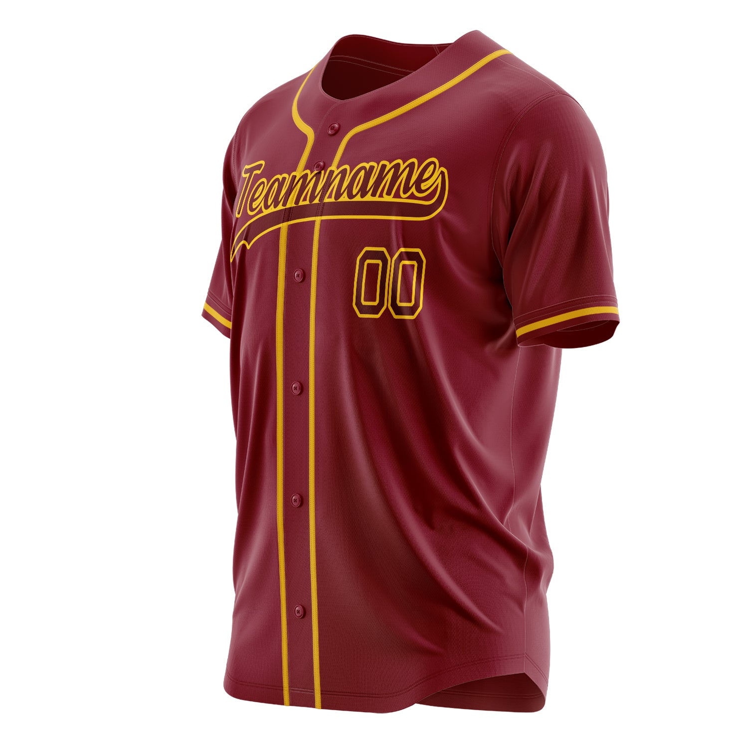 Benutzerdefiniertes Professionelles Karmesinrot Gold Baseballtrikot