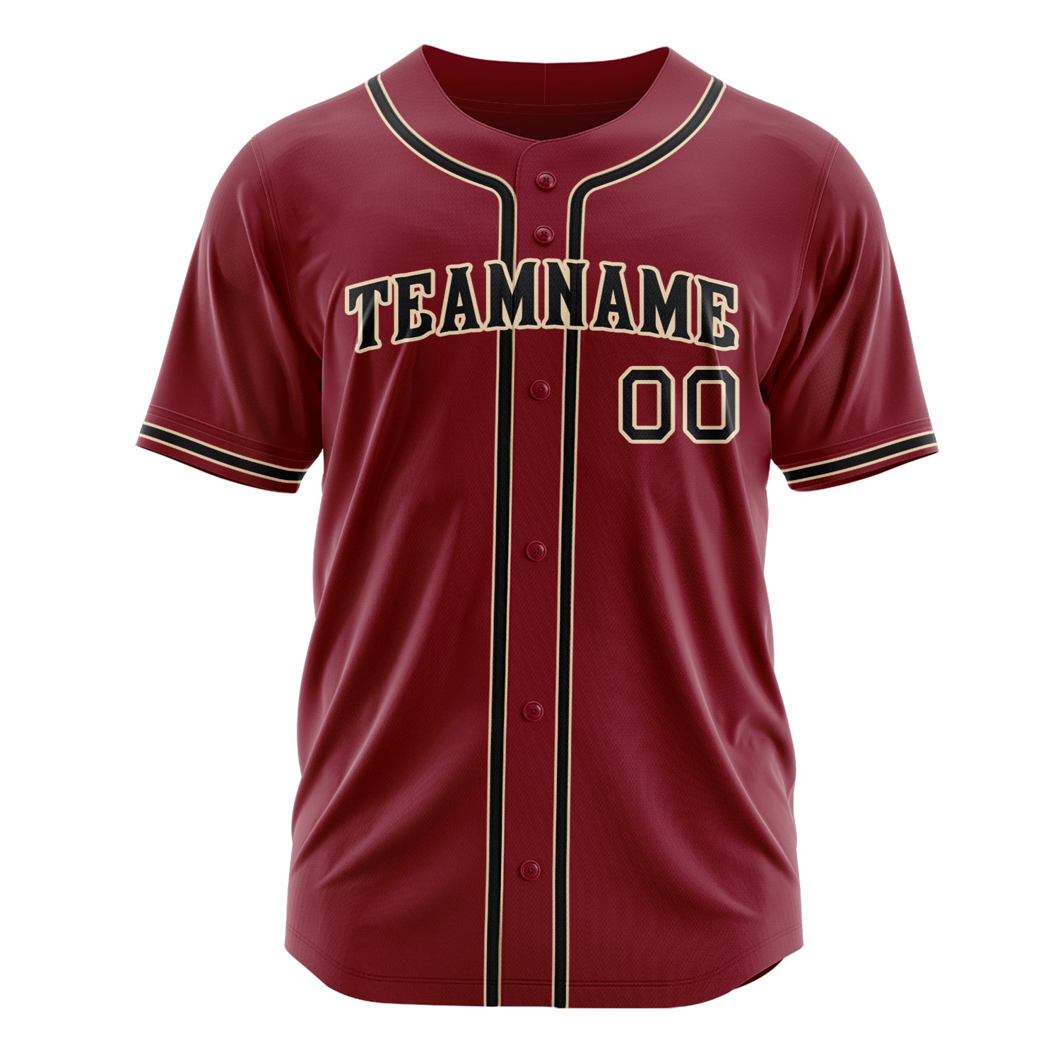 Custom Professional Crimson Black Baseball Jersey