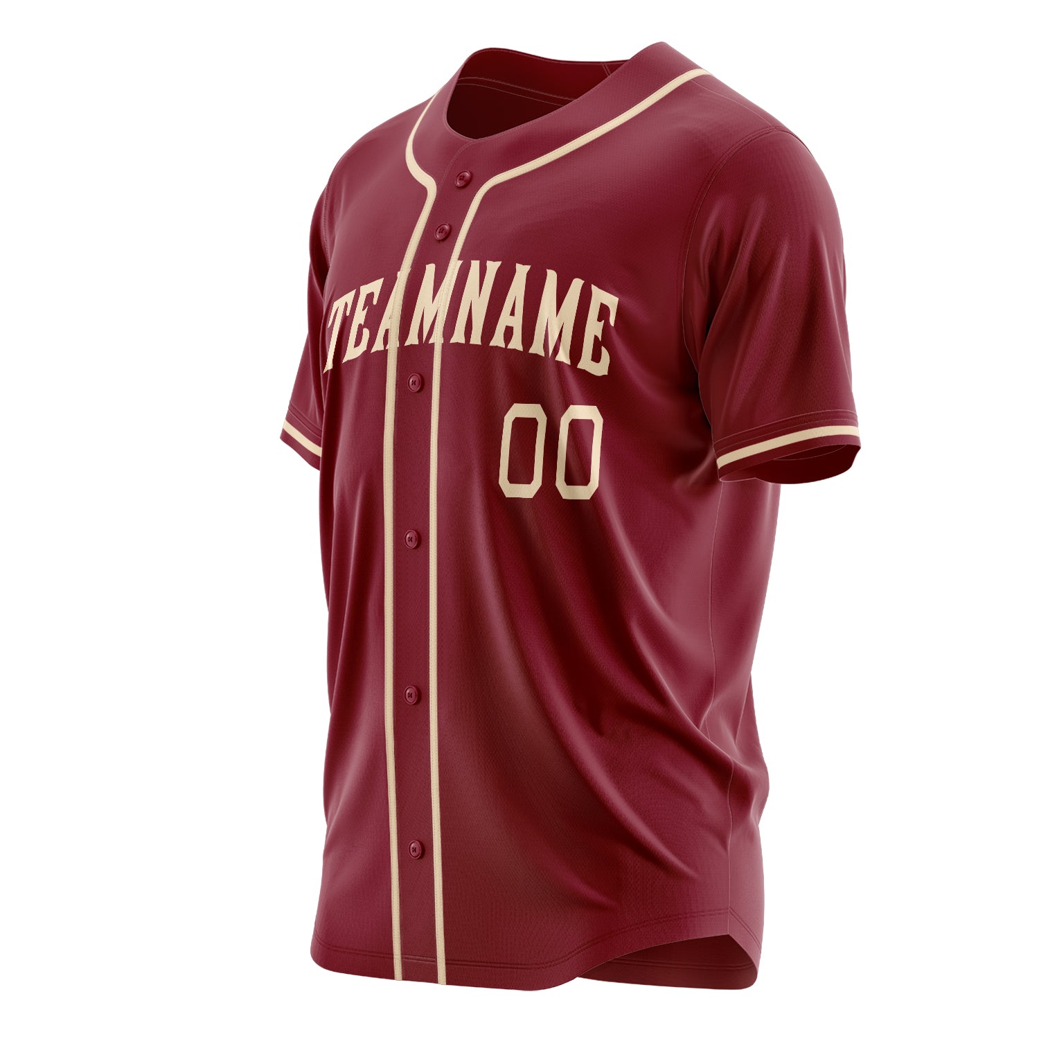 Custom Professional Crimson Cream Baseball Jersey