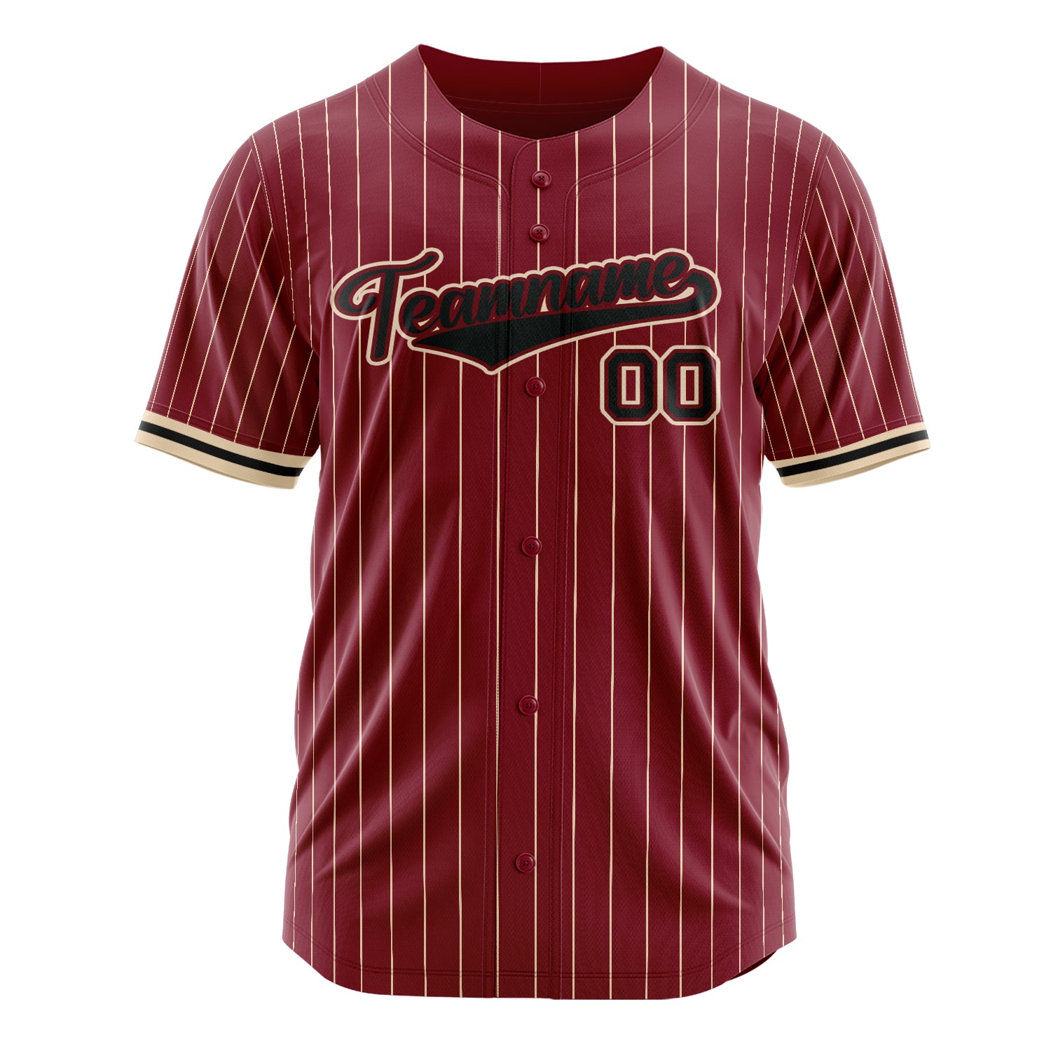 Custom Professional Crimson Black Baseball Jersey
