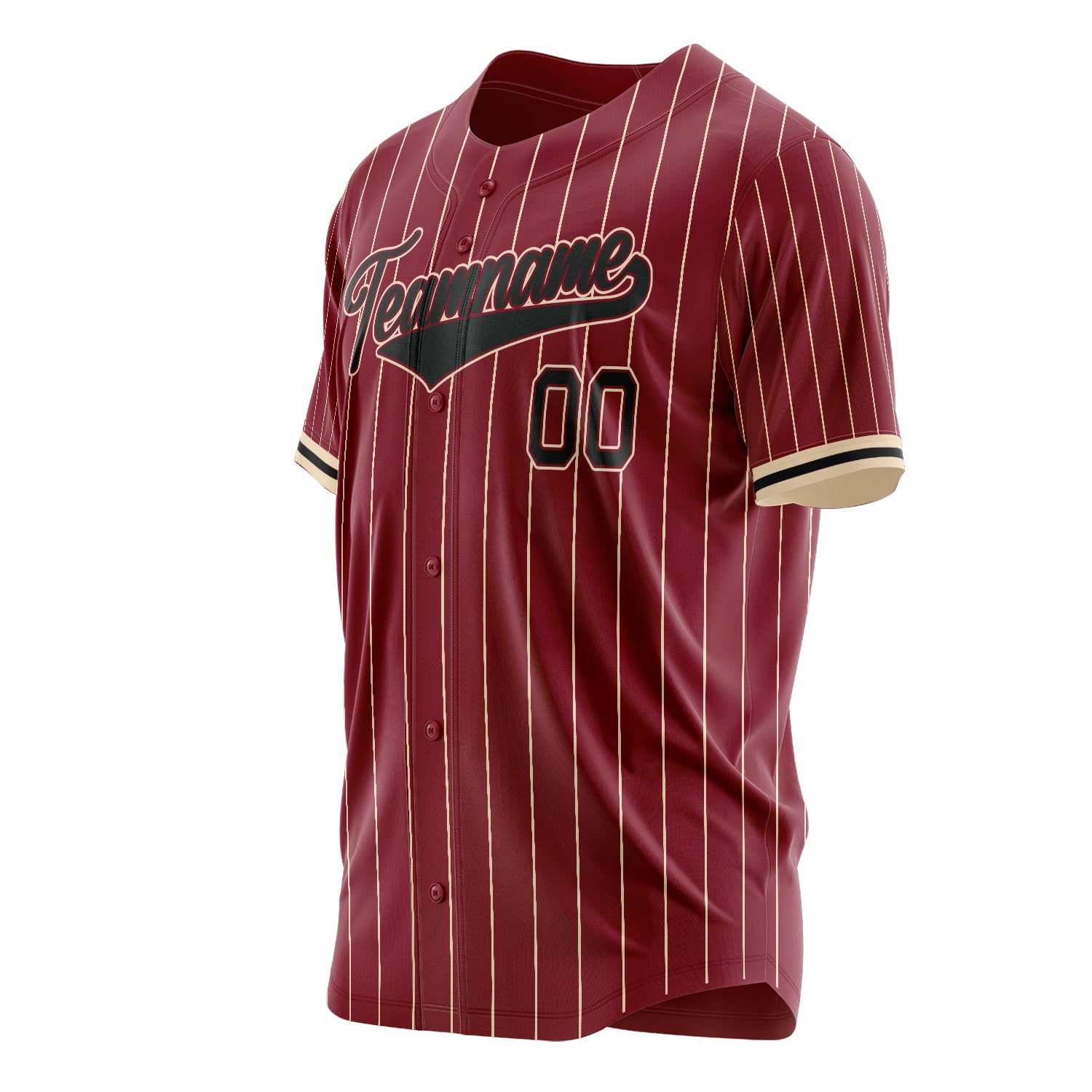 Custom Professional Crimson Black Baseball Jersey