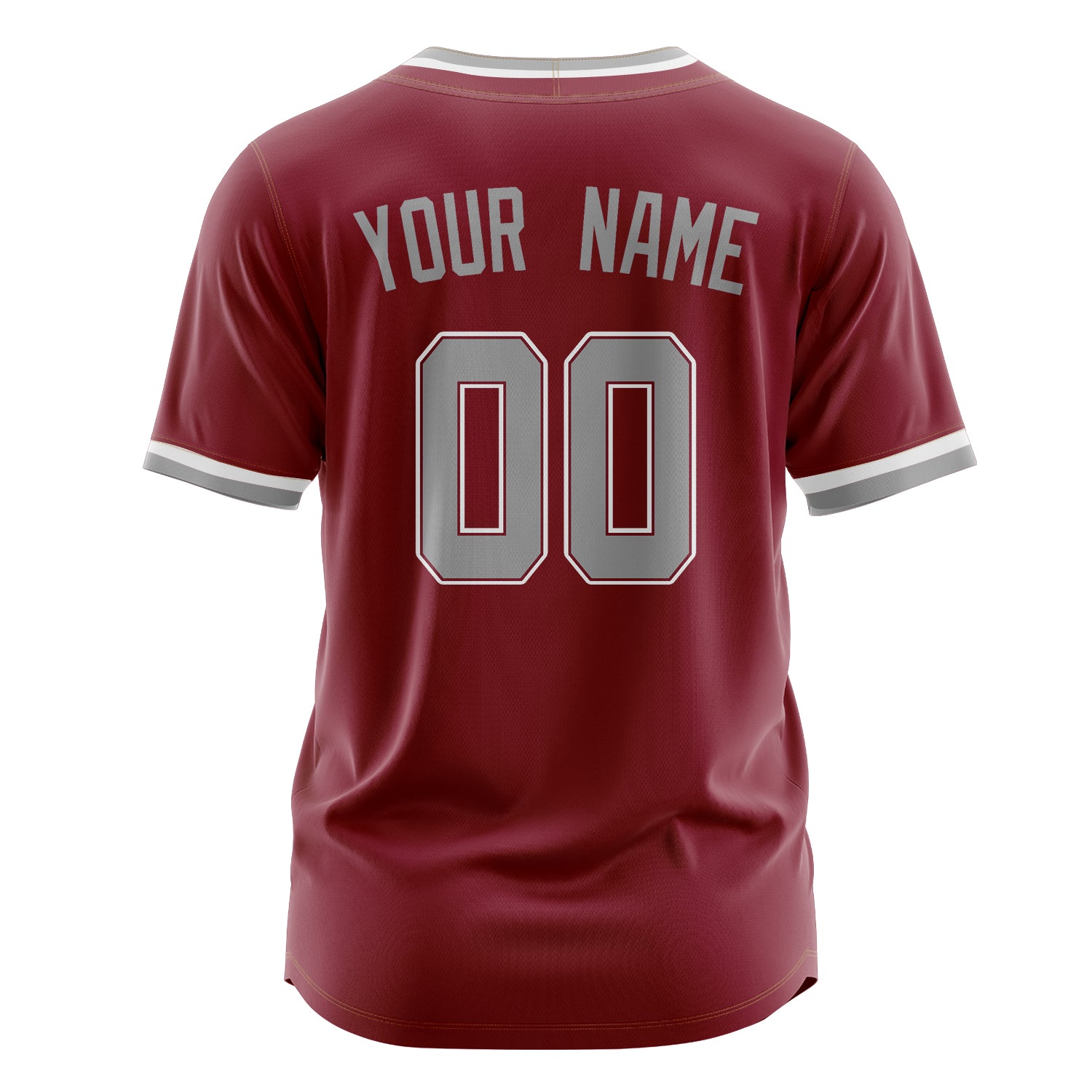 Benutzerdefiniertes Professionelles Karmesinrot Grau Baseballtrikot