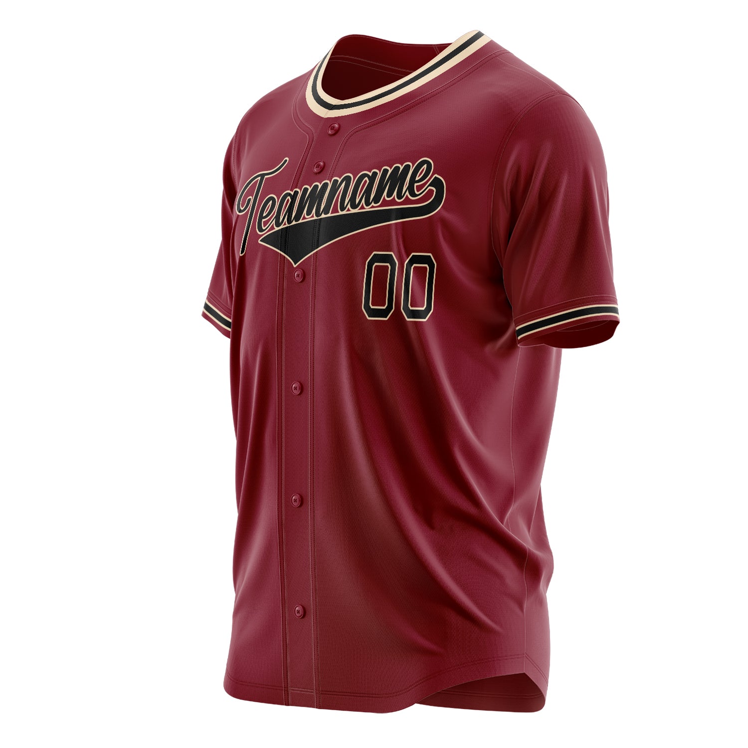 Custom Professional Crimson Black Baseball Jersey