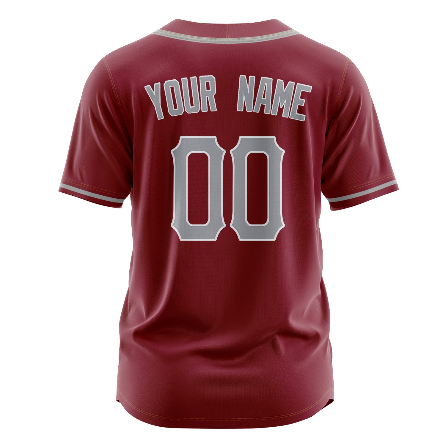 Custom Professional Crimson Gray Baseball Jersey