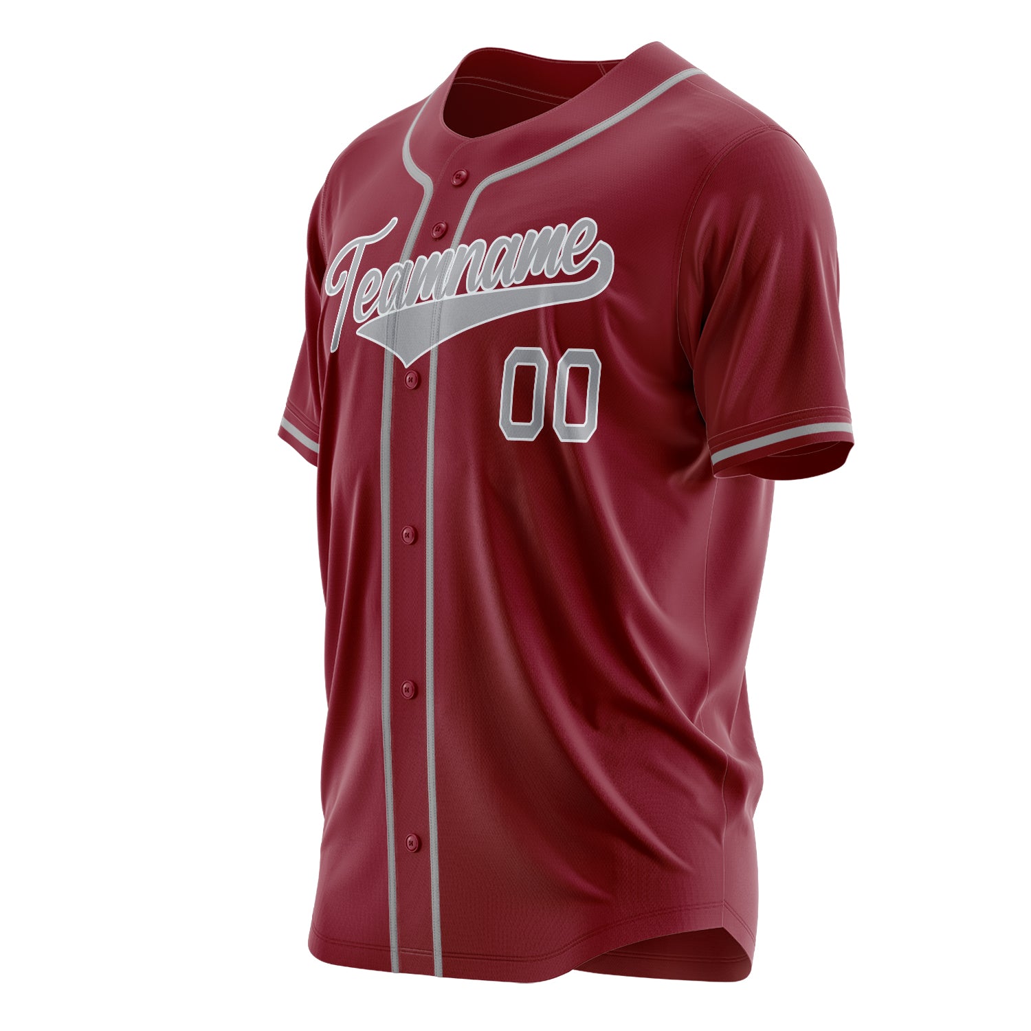 Custom Professional Crimson Gray Baseball Jersey