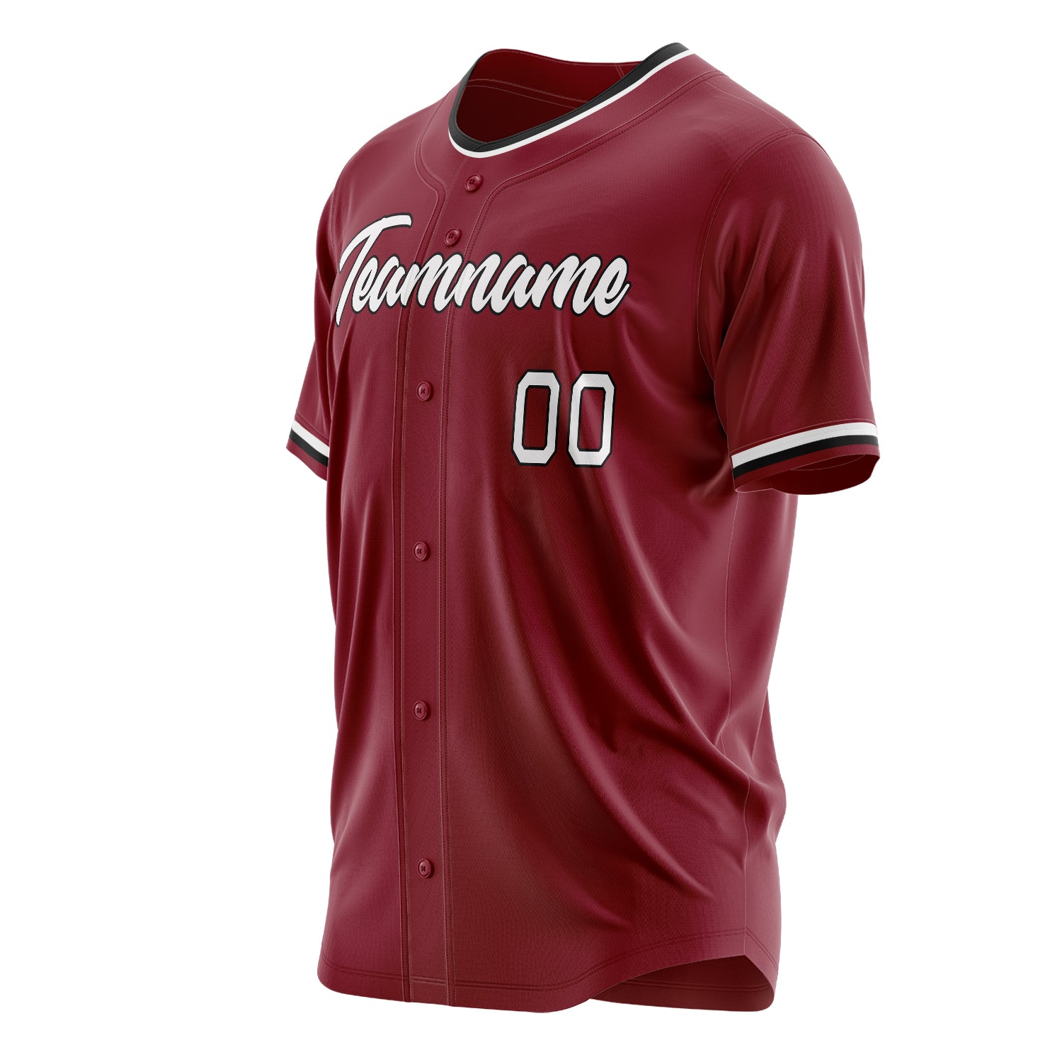Benutzerdefiniertes Professionelles Karmesinrot Weiß Baseballtrikot