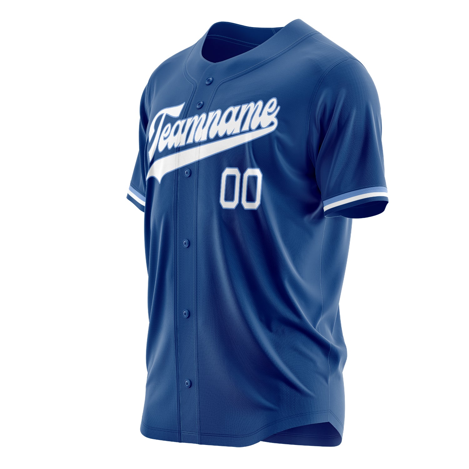 Benutzerdefiniertes Professionelles Blau Weiß Baseballtrikot